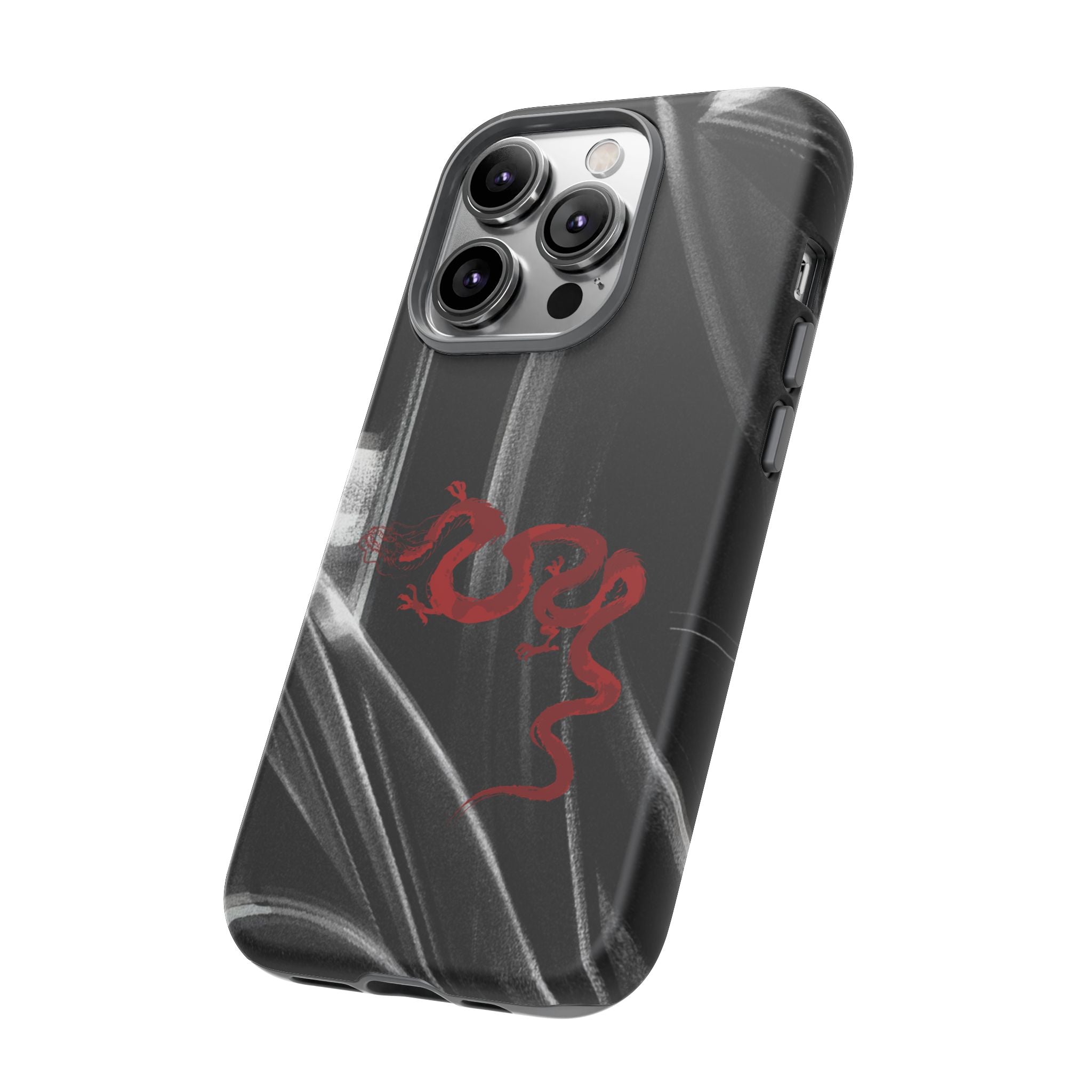 Phone Case — Black Abstract Smoke Design
