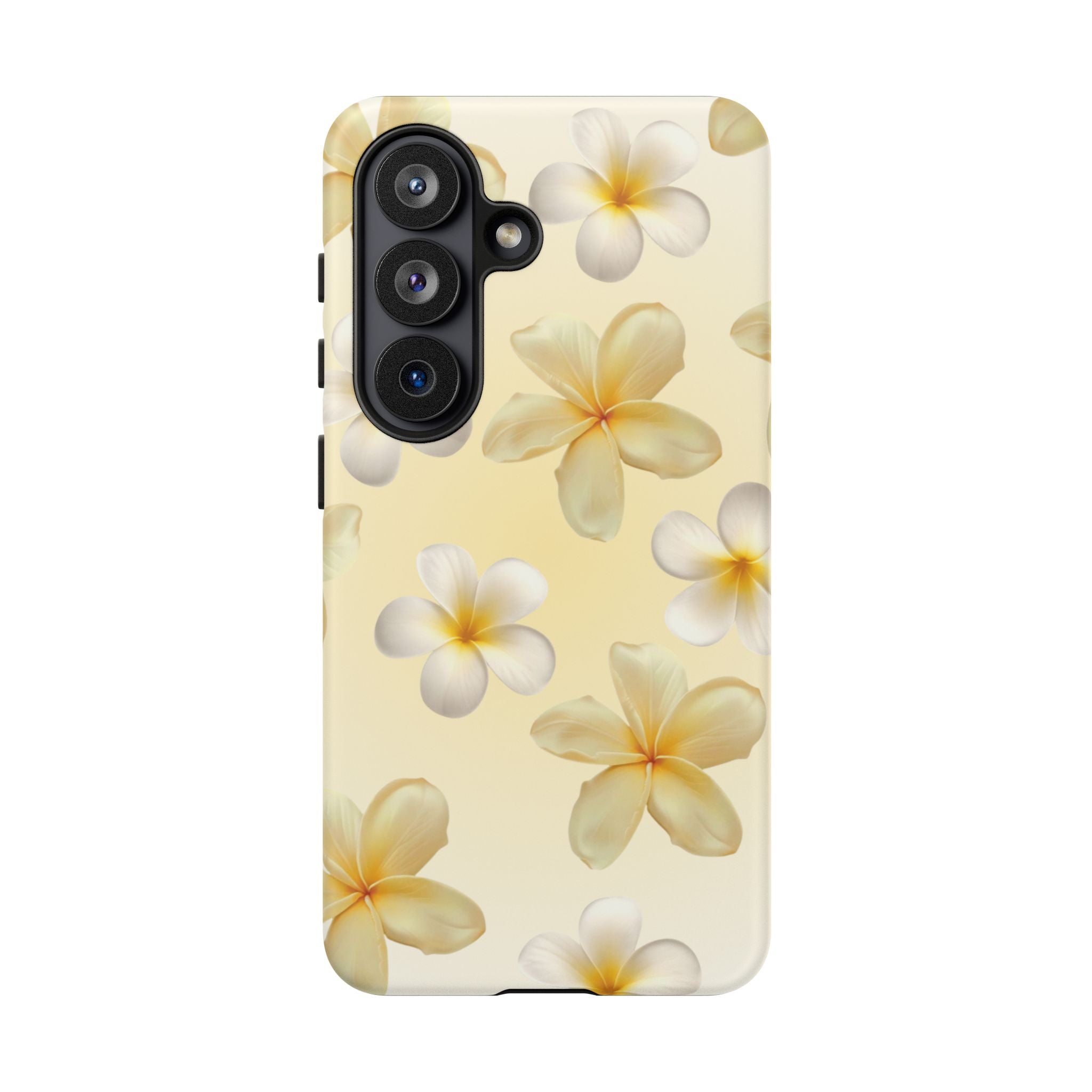 Plumeria Floral Phone Case — Tropical Yellow Hard Phone Cover