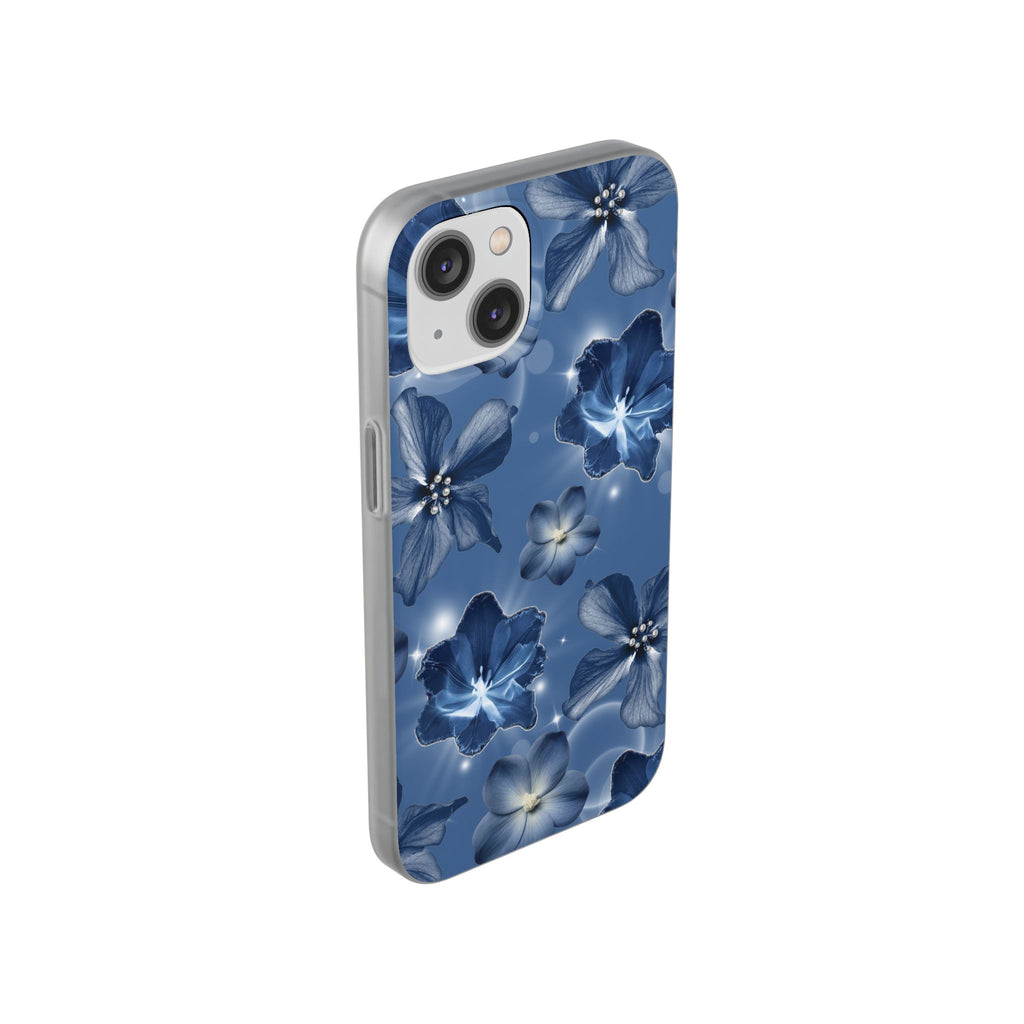 Blue Floral Phone Case — Soft Blue Blossoms Pattern for iPhone