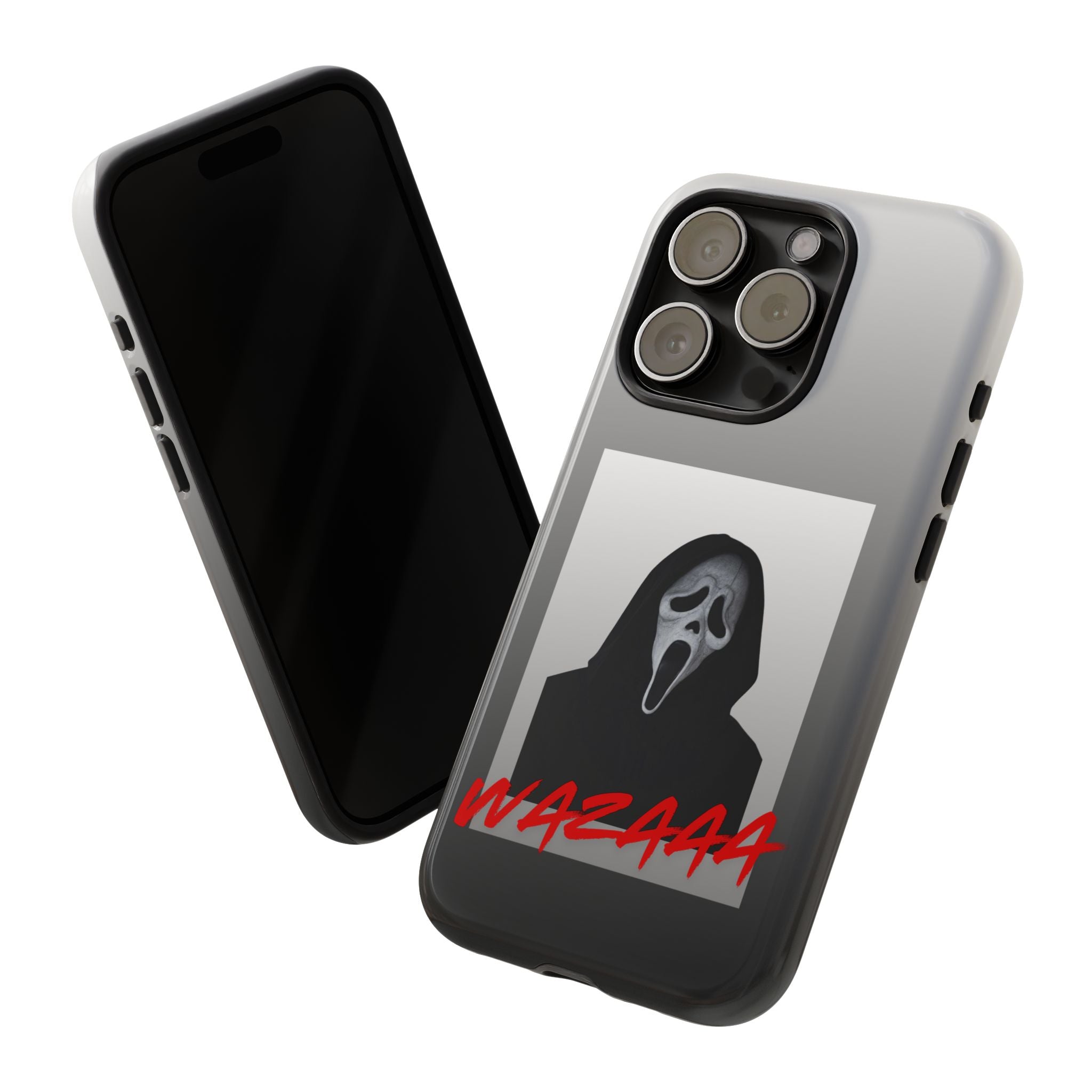 Scream Mask Phone Case – 'WAZAAA' Horror Movie Protective Cover