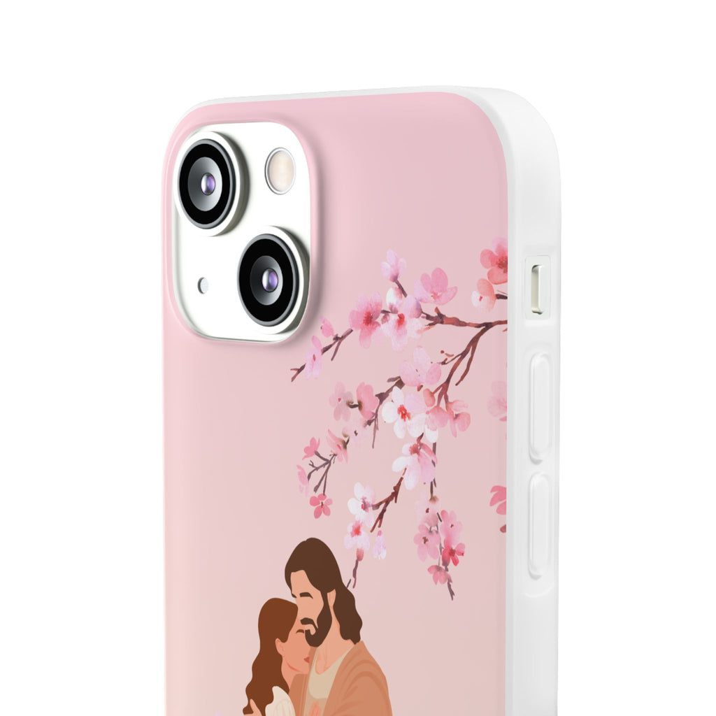 God Is Our Refuge – Psalm 46:1 Cherry Blossom Christian Flexi Phone Case