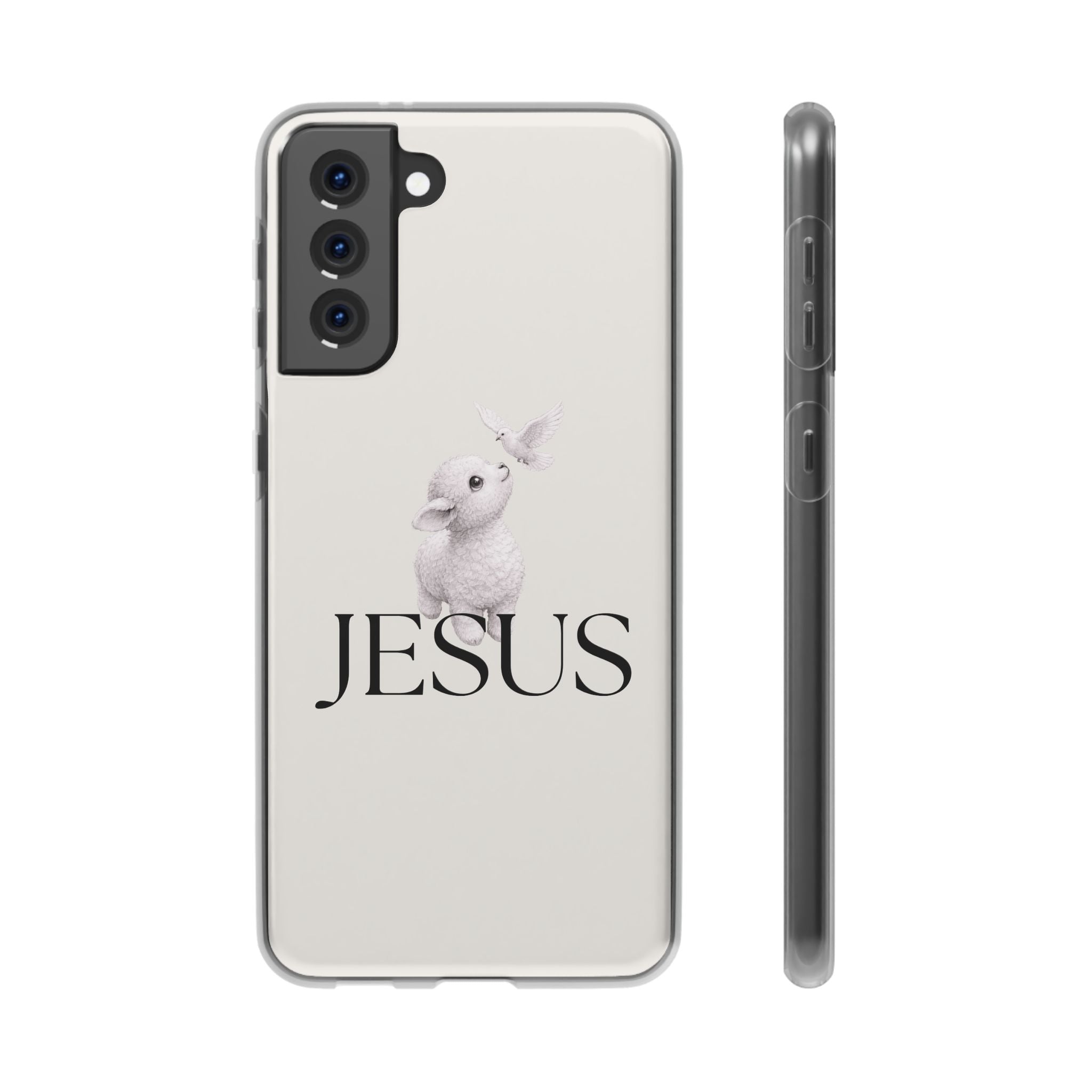 Jesus Lamb Phone Case - Christian Faith iPhone Case with Dove