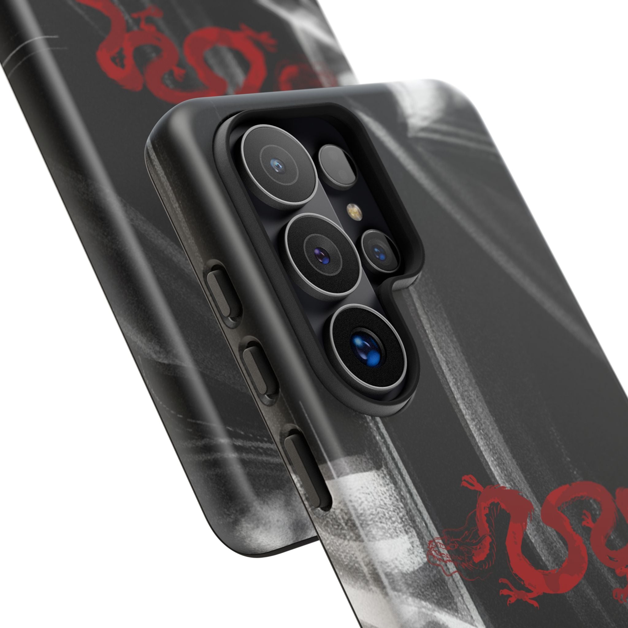 Phone Case — Black Abstract Smoke Design