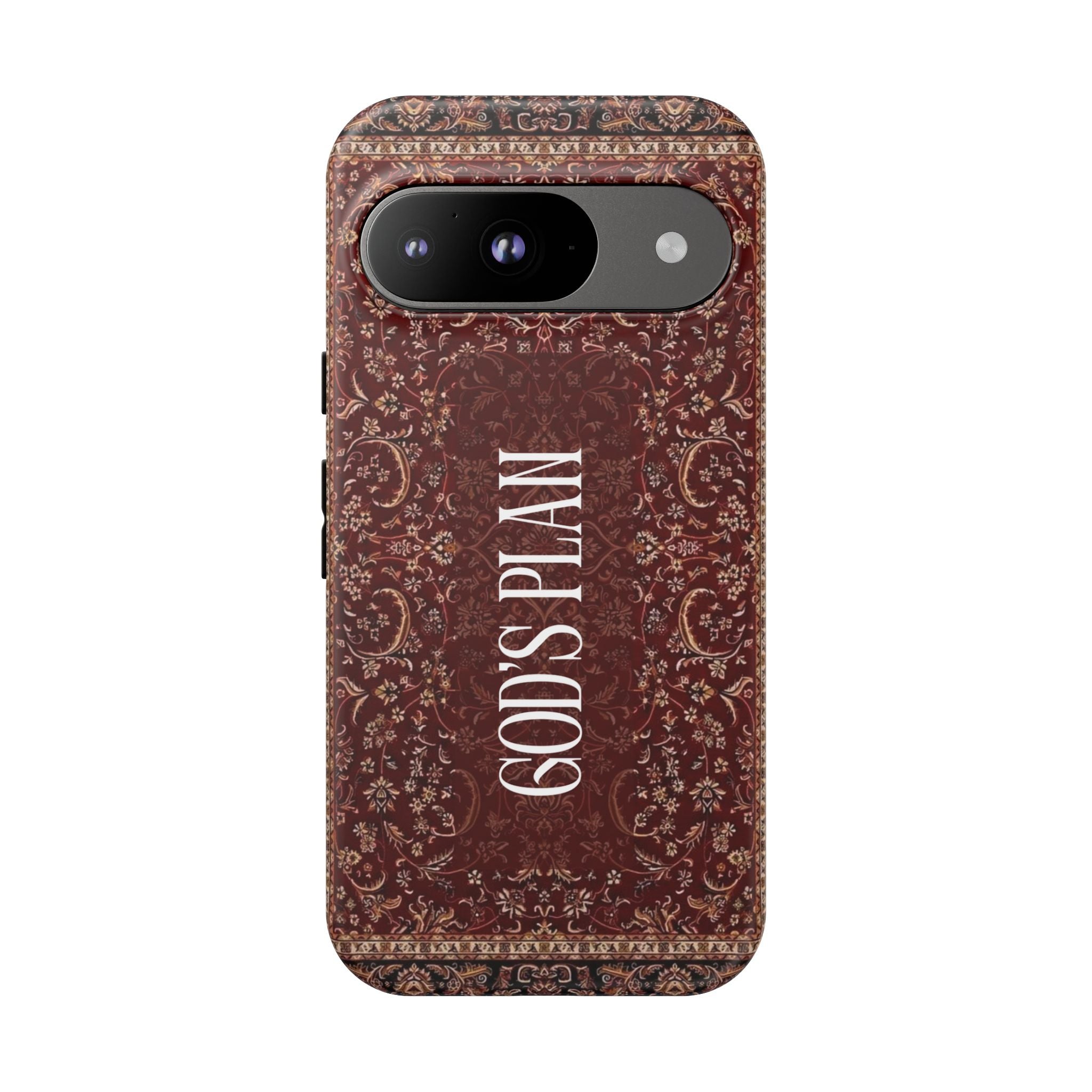 God's Plan — Vintage Tapestry Christian Tough Phone Case | Boho Faith Cover