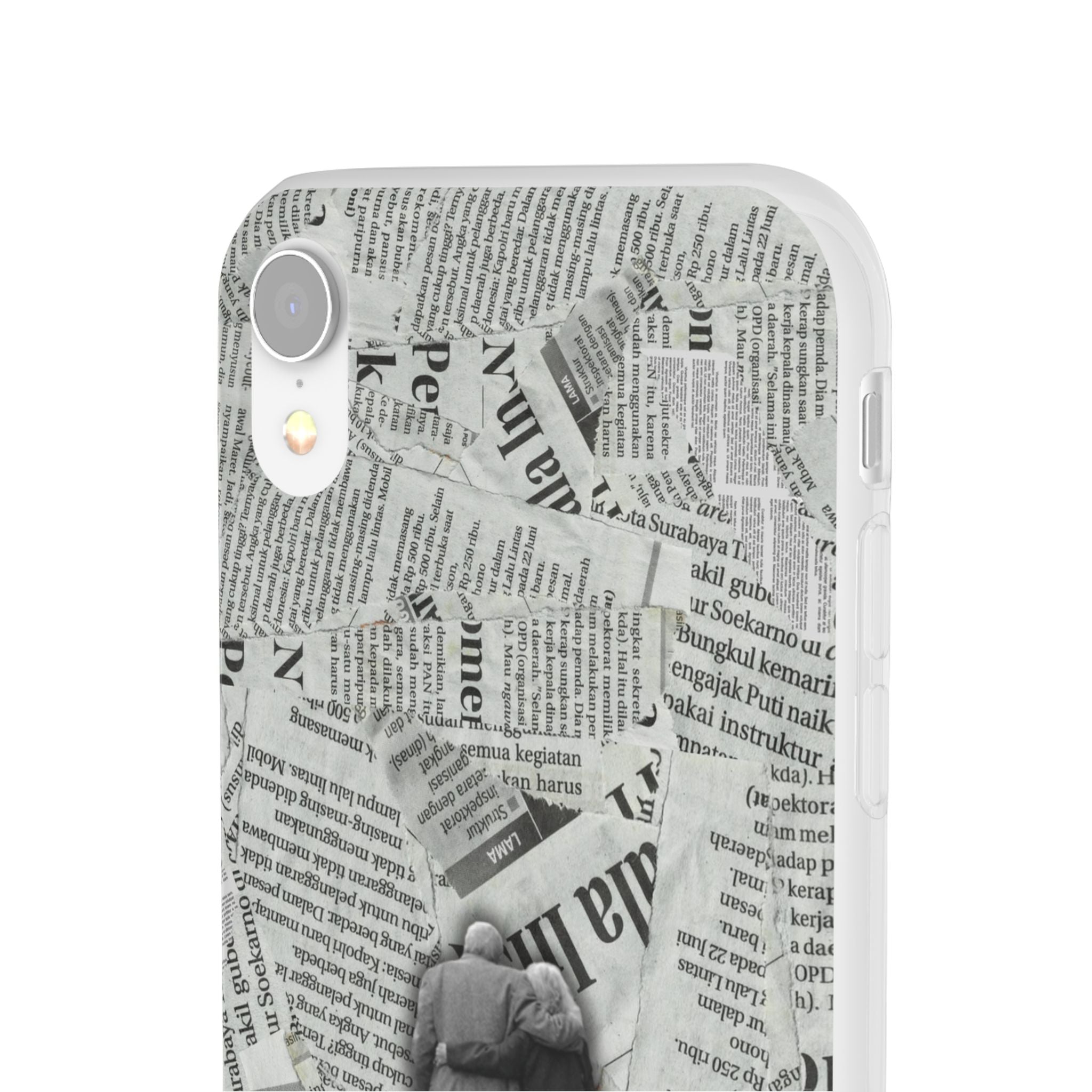 Newspaper Collage 'Until The End' Phone Case - Romantic Vintage iPhone Cover