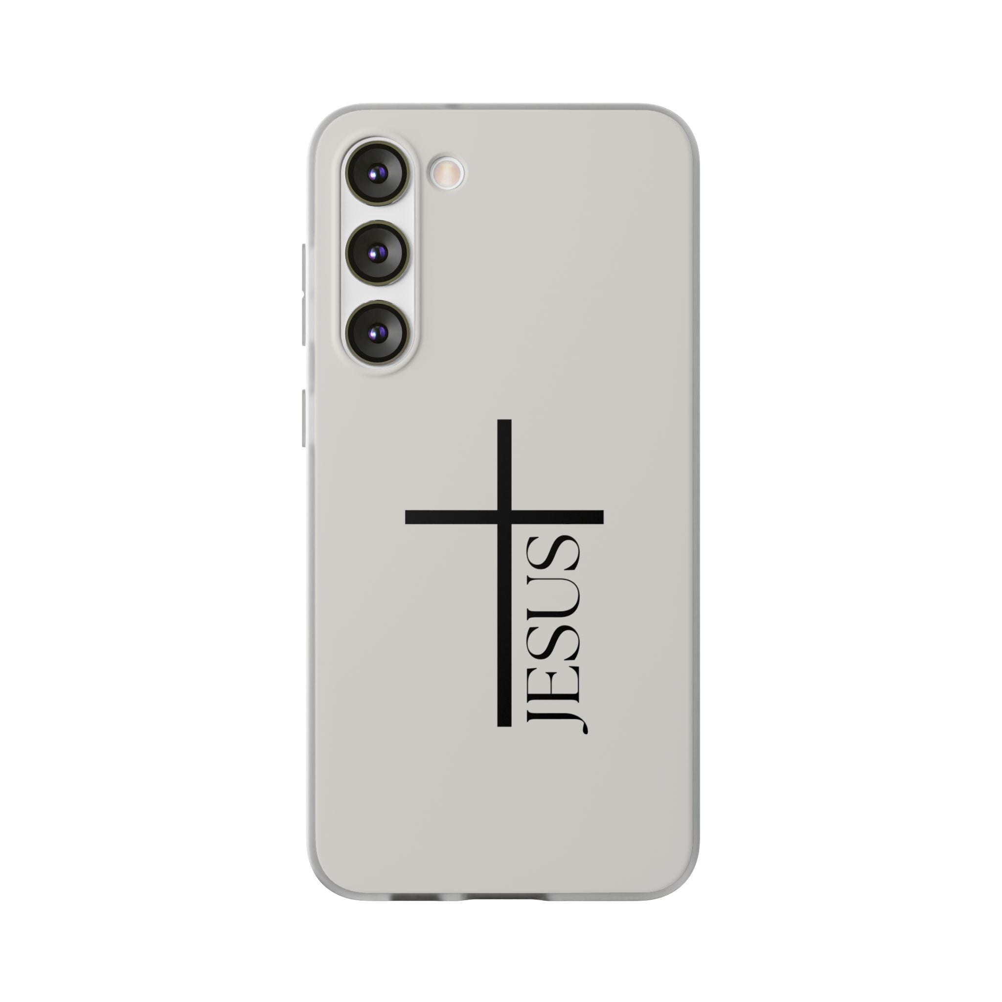 Christian Cross Phone Case - JESUS Vertical Minimalist iPhone Cover