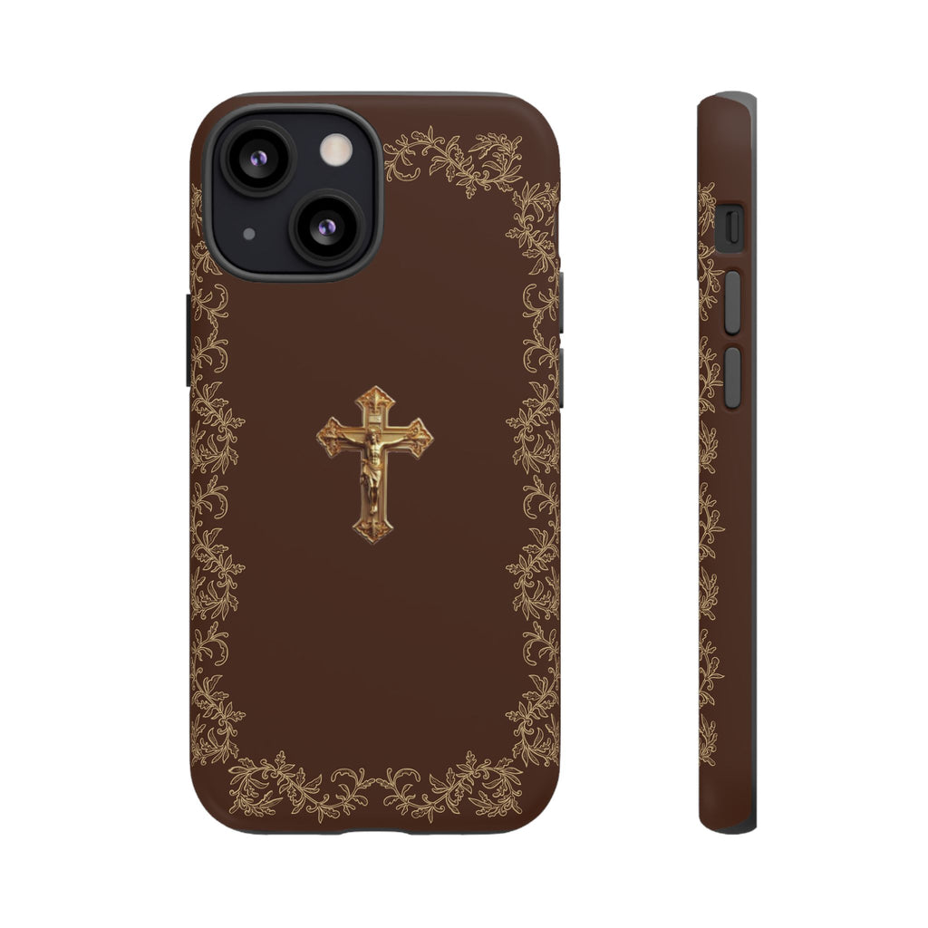 Gold Cross Bible - Christian Tough Phone Case