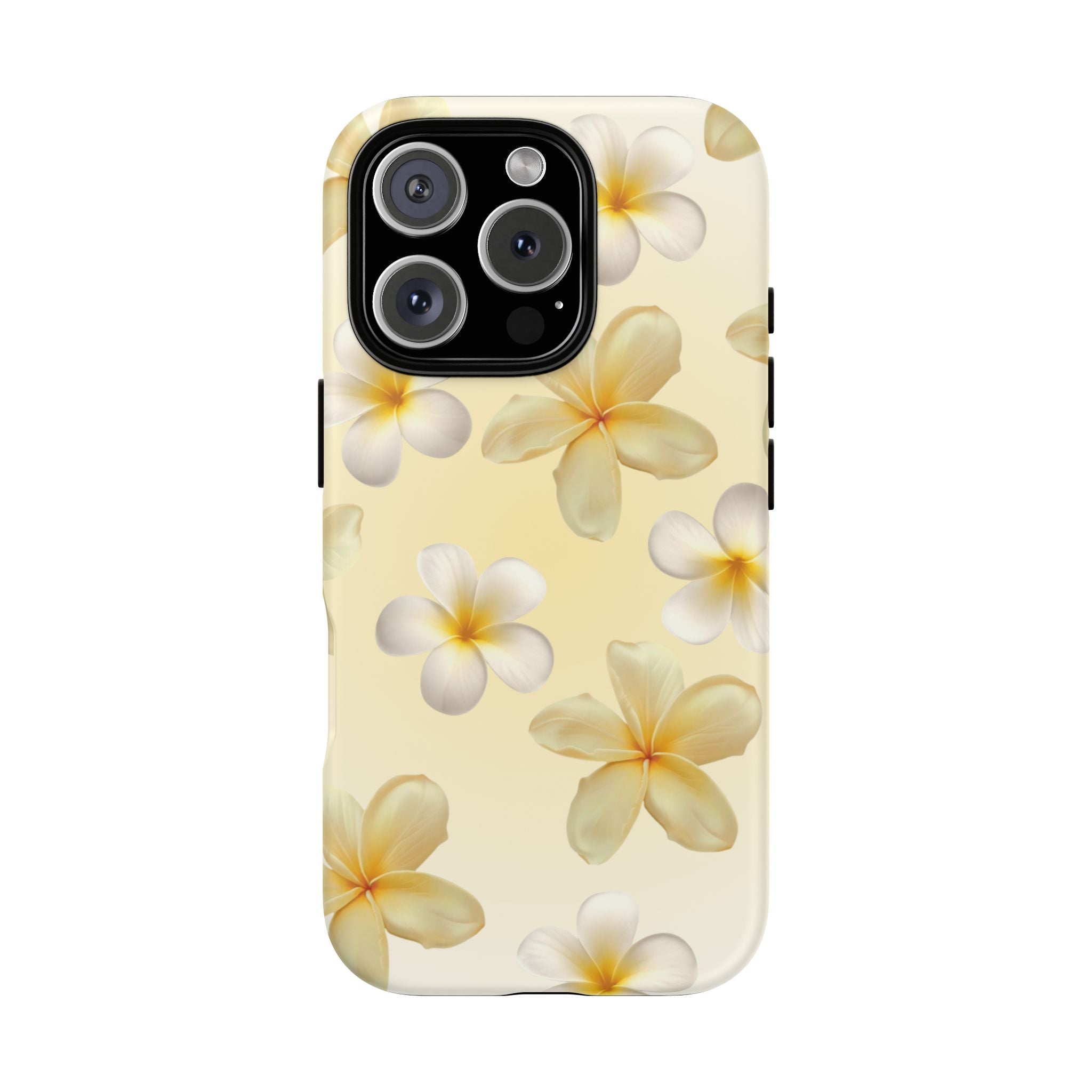 Plumeria Floral Phone Case — Tropical Yellow Hard Phone Cover