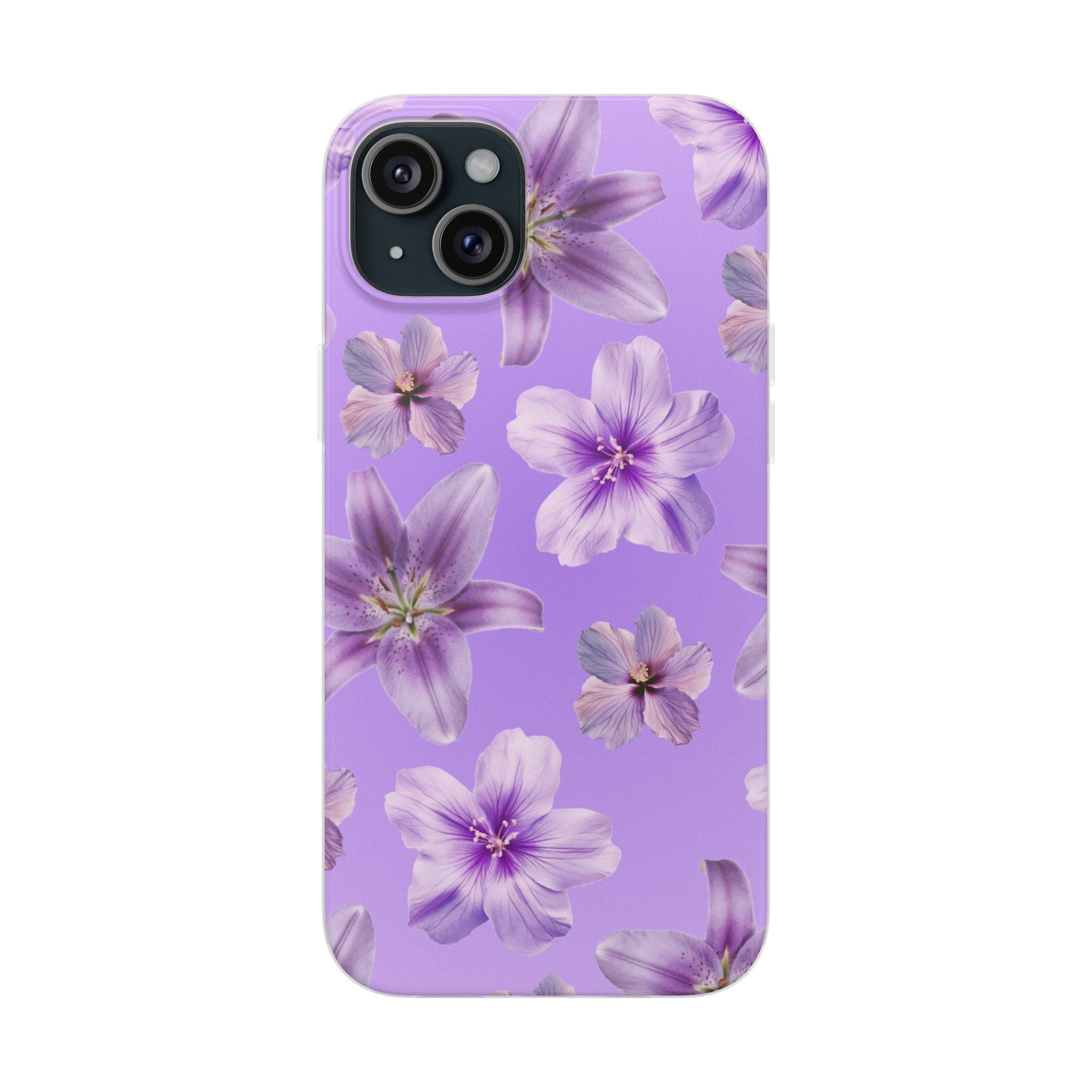 Purple Floral Phone Case — Lavender Blossom Flexi Case