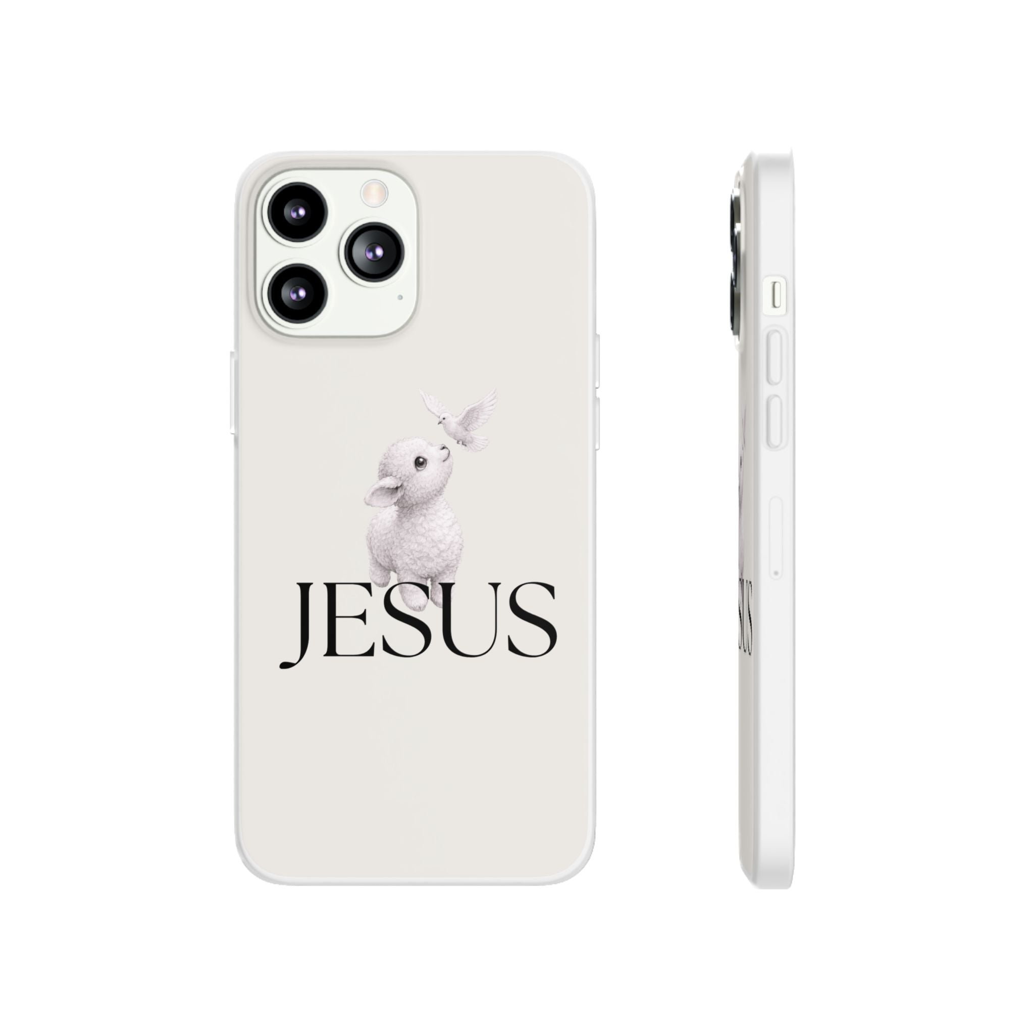 Jesus Lamb Phone Case - Christian Faith iPhone Case with Dove