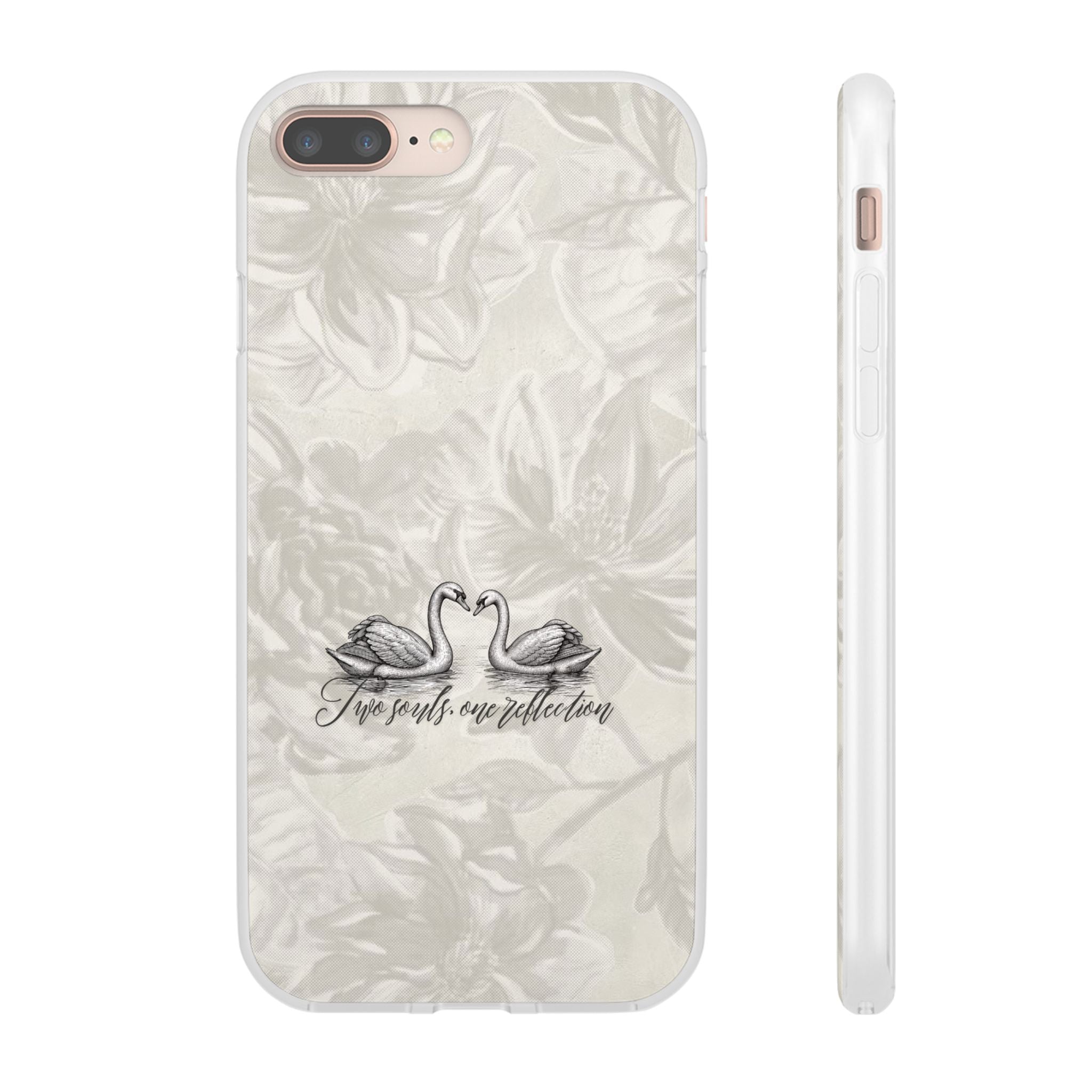 Swan Reflection Floral Phone Case