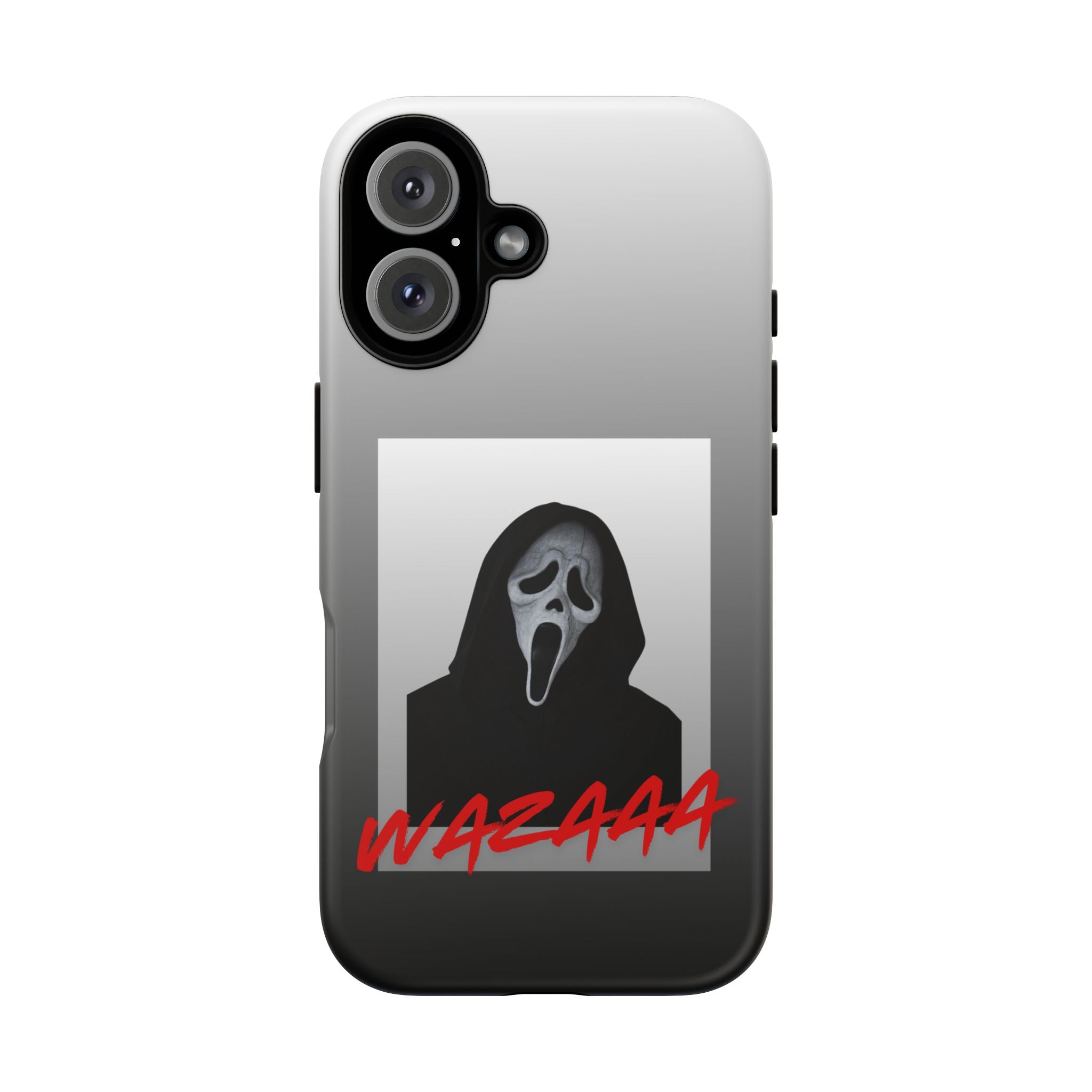 Scream Mask Phone Case – 'WAZAAA' Horror Movie Protective Cover