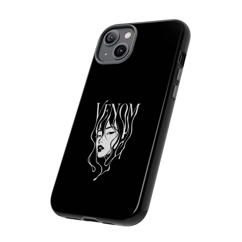 Venom Goth Phone Case — Black Protective Tough Case with Dark Femme Artwork
