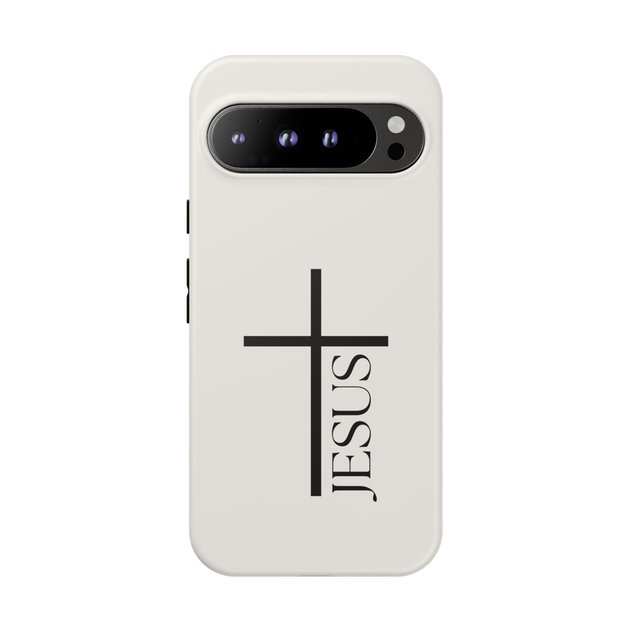 Christian Cross Phone Case - JESUS Vertical Minimalist iPhone Cover