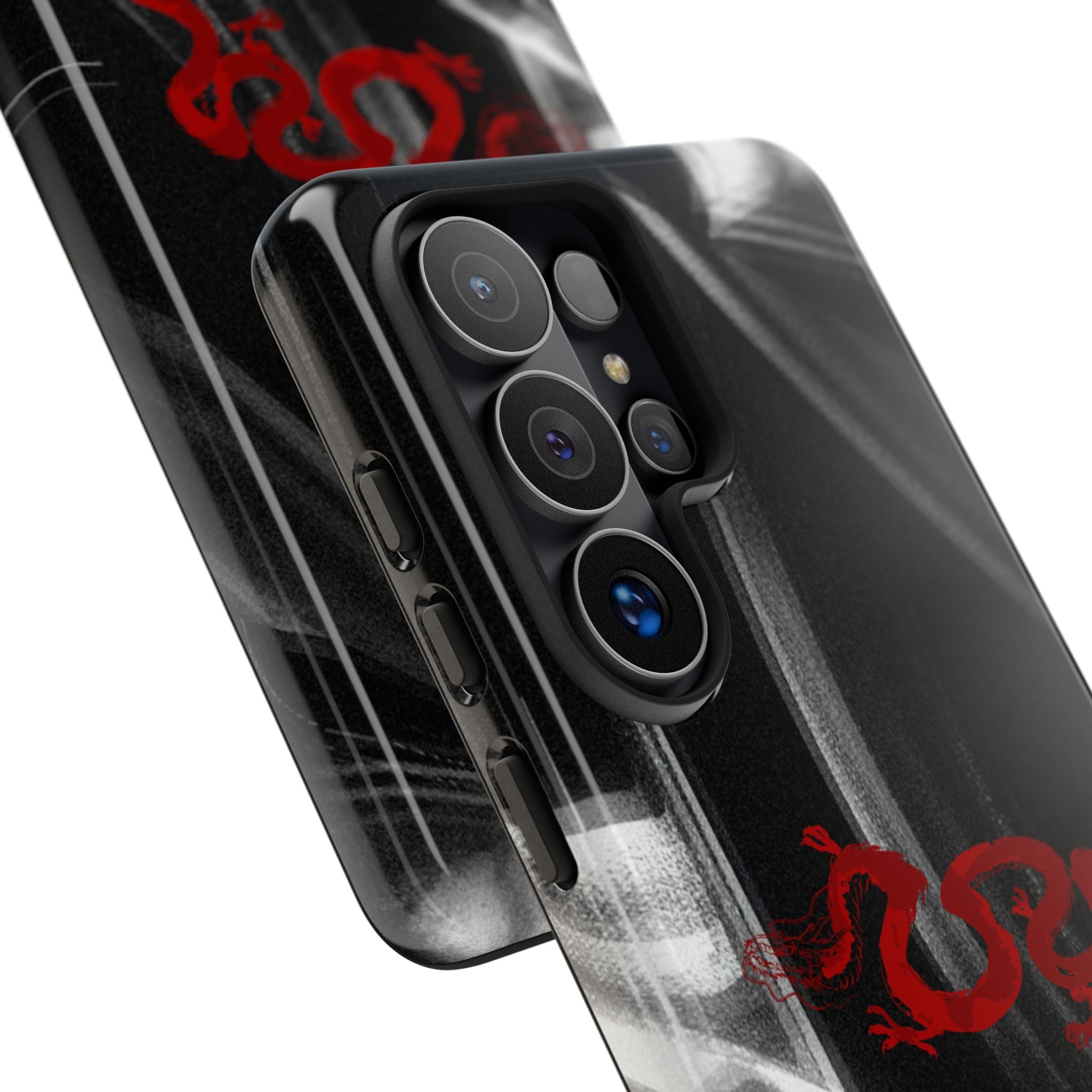 Phone Case — Black Abstract Smoke Design