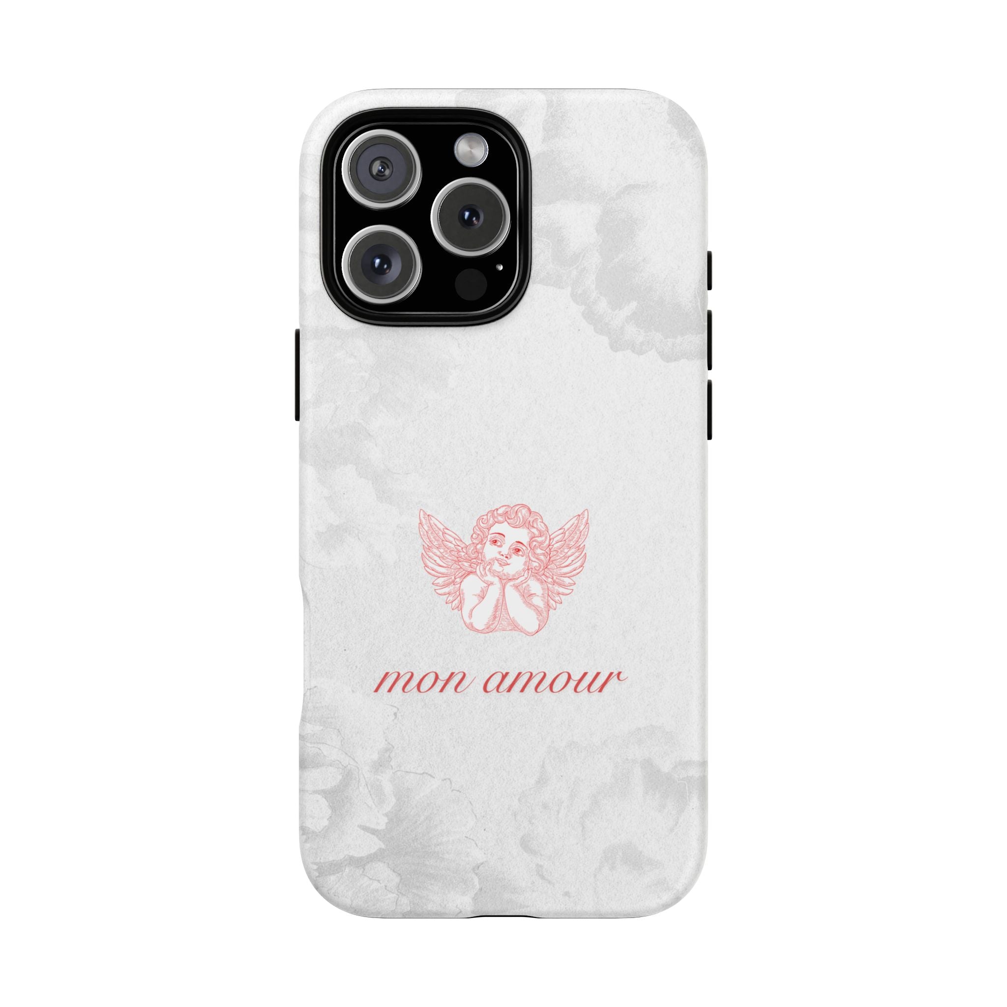 Tough Case — 'mon amour' Pink Cherub Floral Phone Case