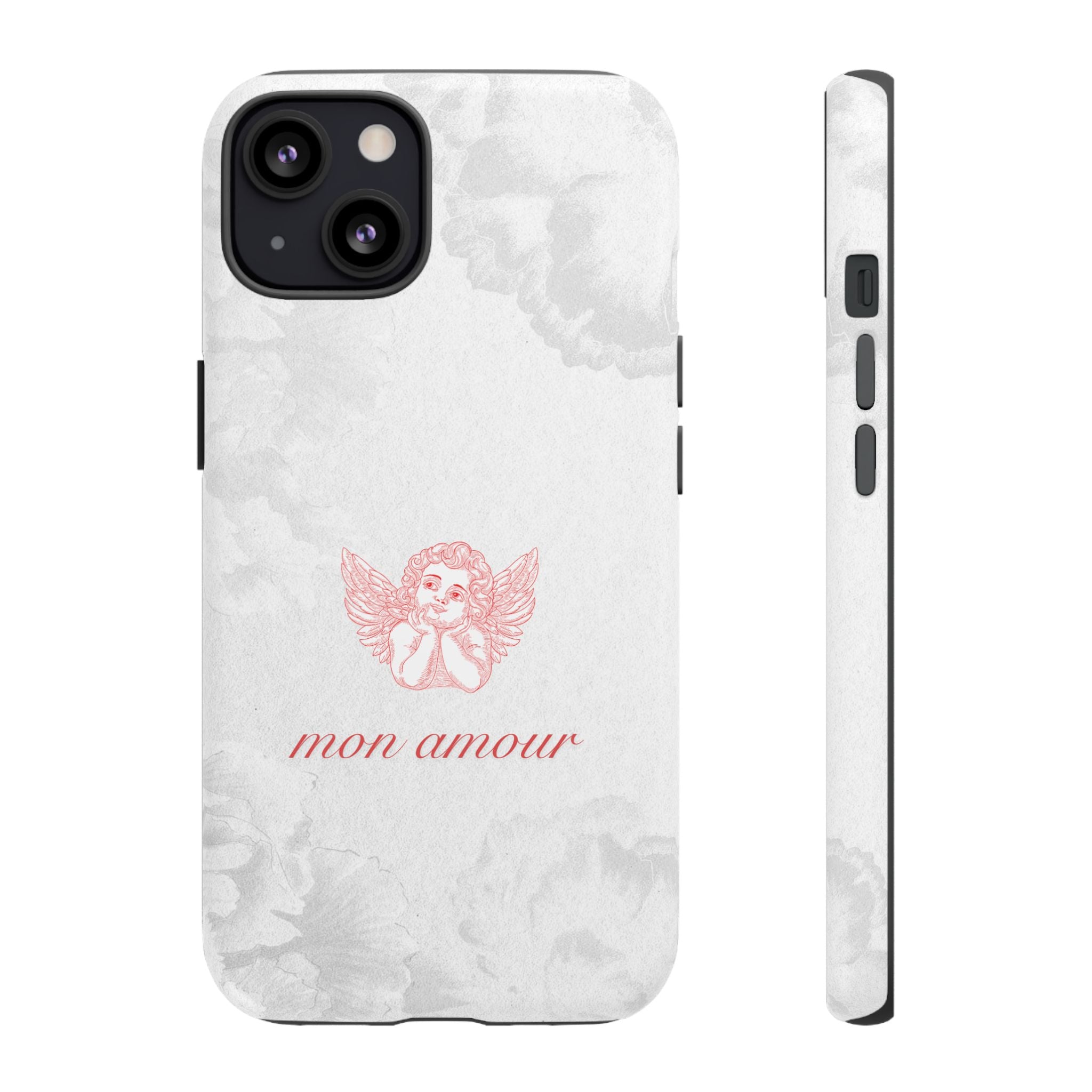 Tough Case — 'mon amour' Pink Cherub Floral Phone Case