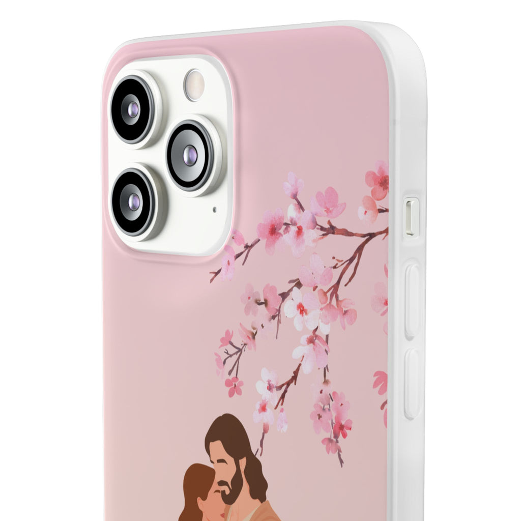 God Is Our Refuge – Psalm 46:1 Cherry Blossom Christian Flexi Phone Case