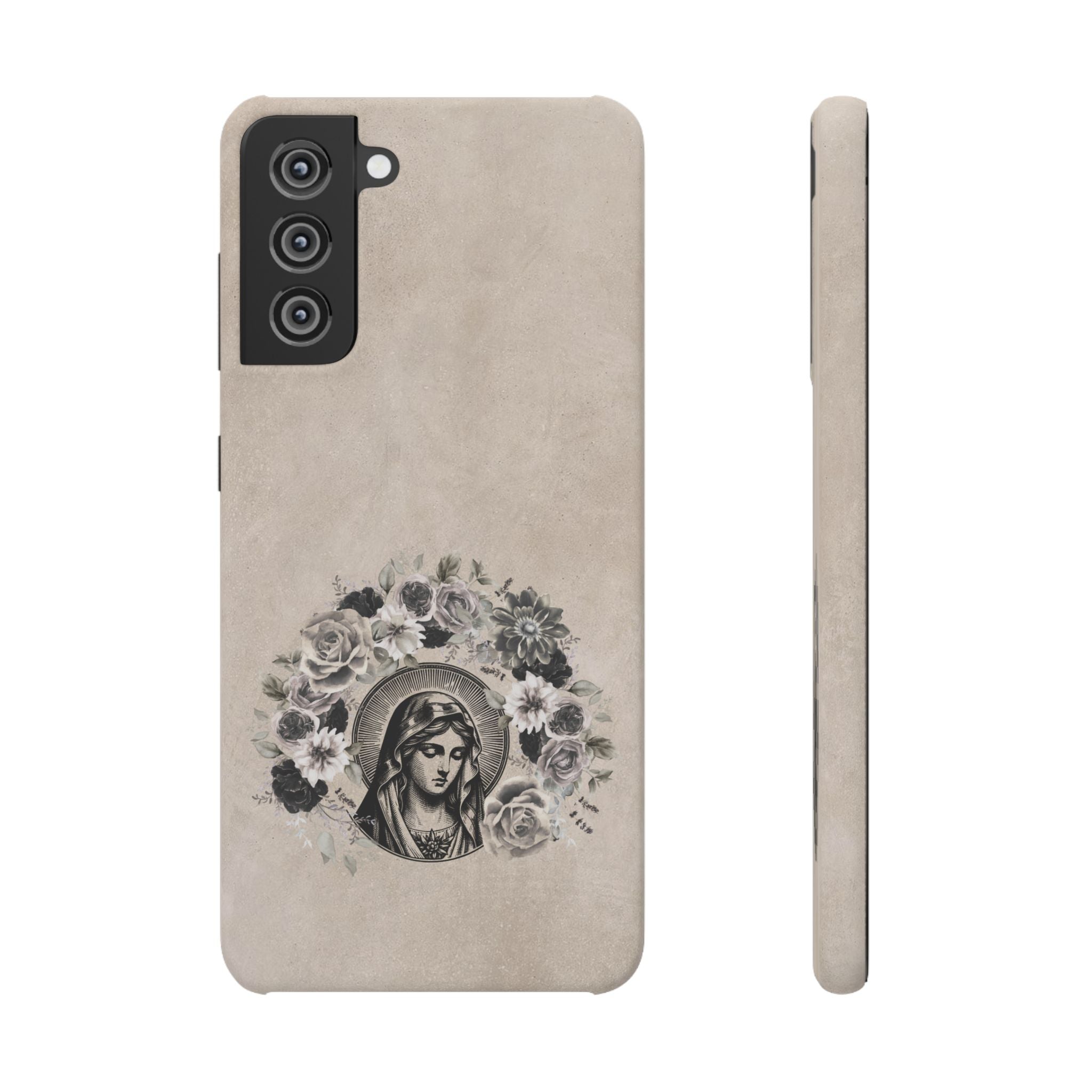 Vintage Madonna Floral Phone Case — Religious iPhone Snap Case