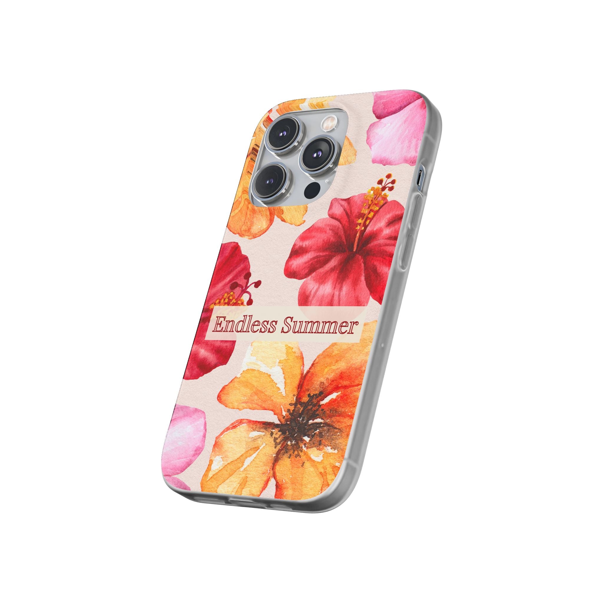 Phone Case - 'Endless Summer' Floral Watercolor Protective Flexi Case