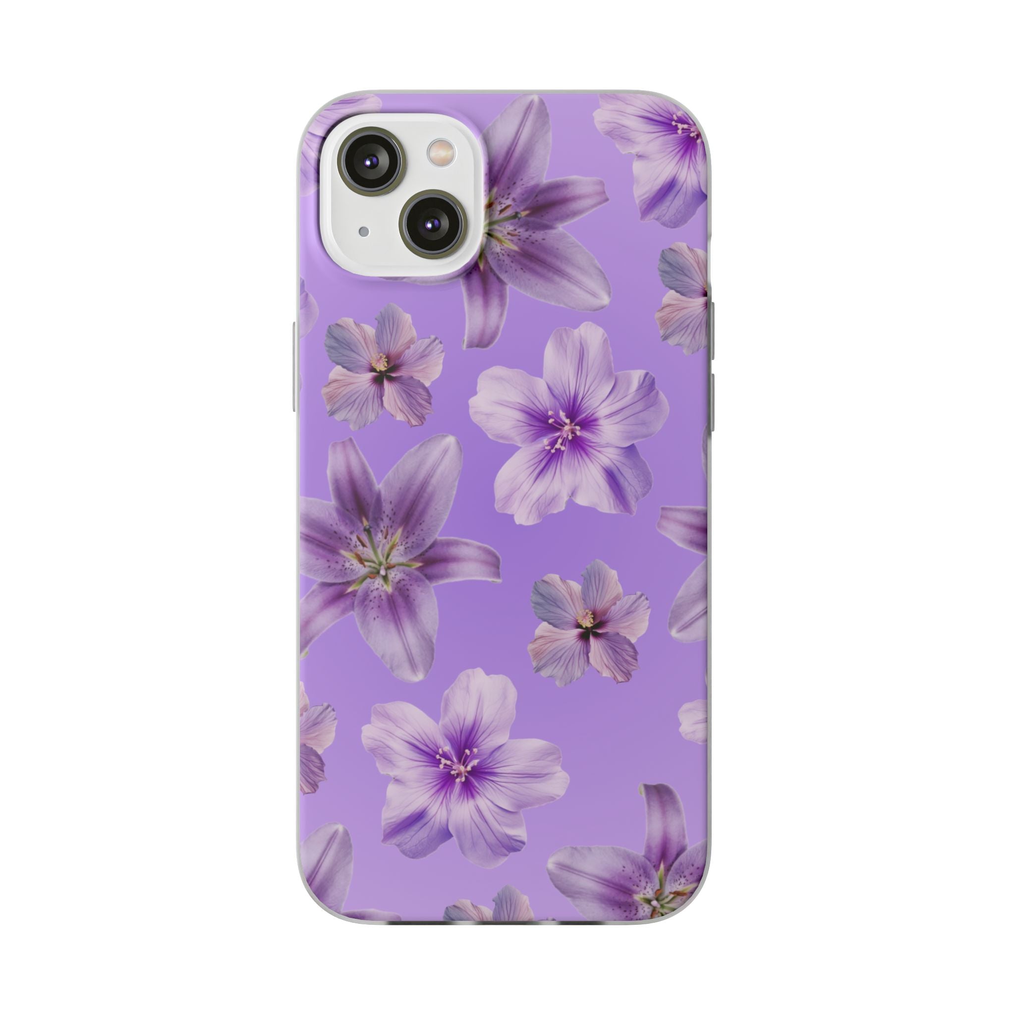 Purple Floral Phone Case — Lavender Blossom Flexi Case