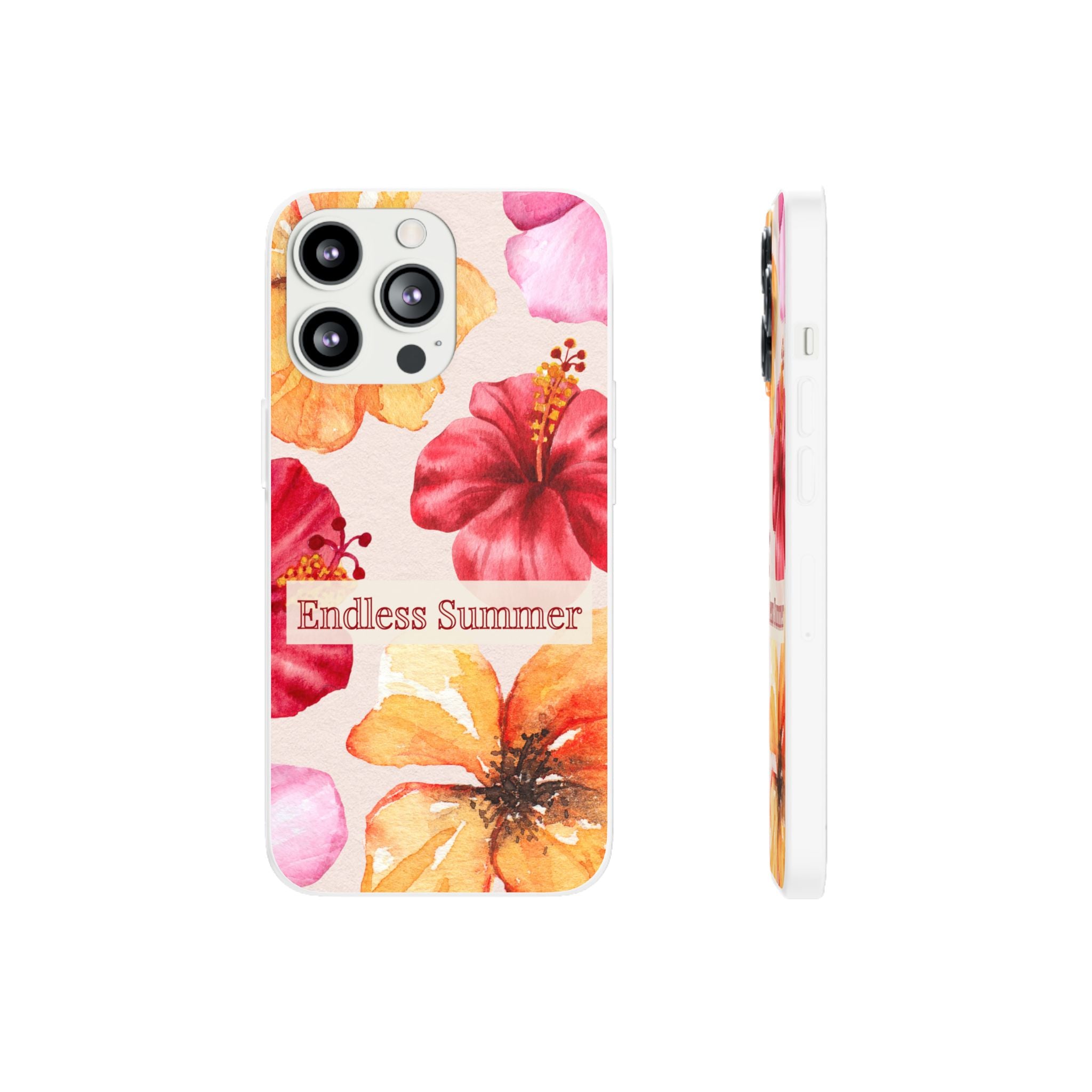 Phone Case - 'Endless Summer' Floral Watercolor Protective Flexi Case