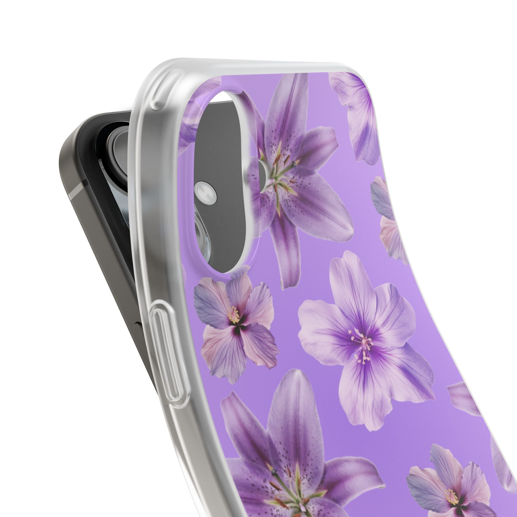 Purple Floral Phone Case — Lavender Blossom Flexi Case