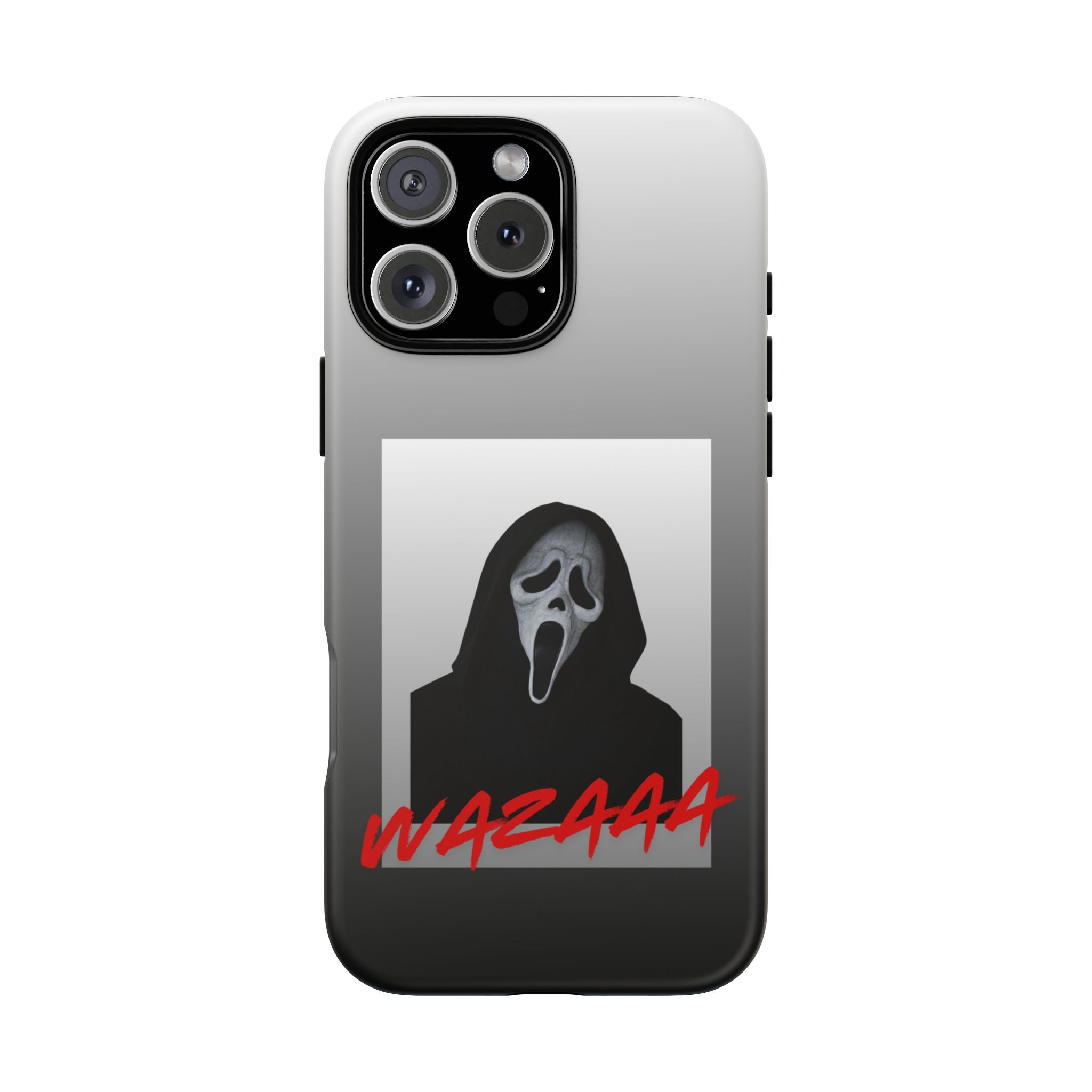 Scream Mask Phone Case – 'WAZAAA' Horror Movie Protective Cover
