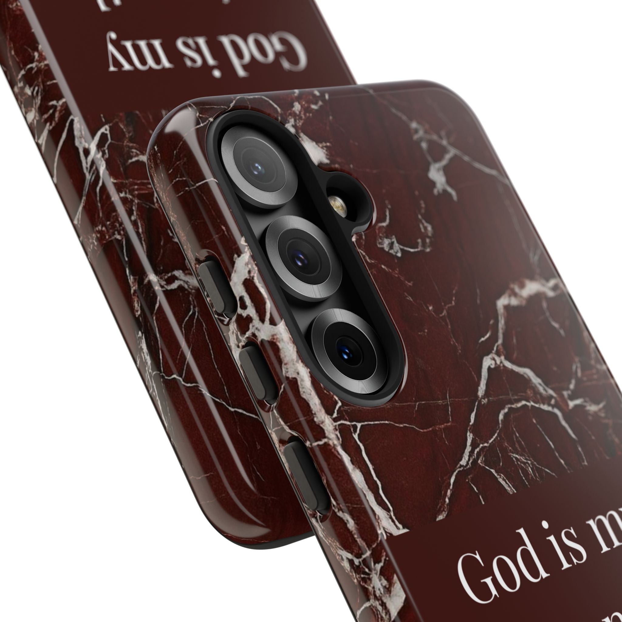 God Is My Strength — Psalm 73:26 Christian Tough Phone Case | Marble Faith Cover