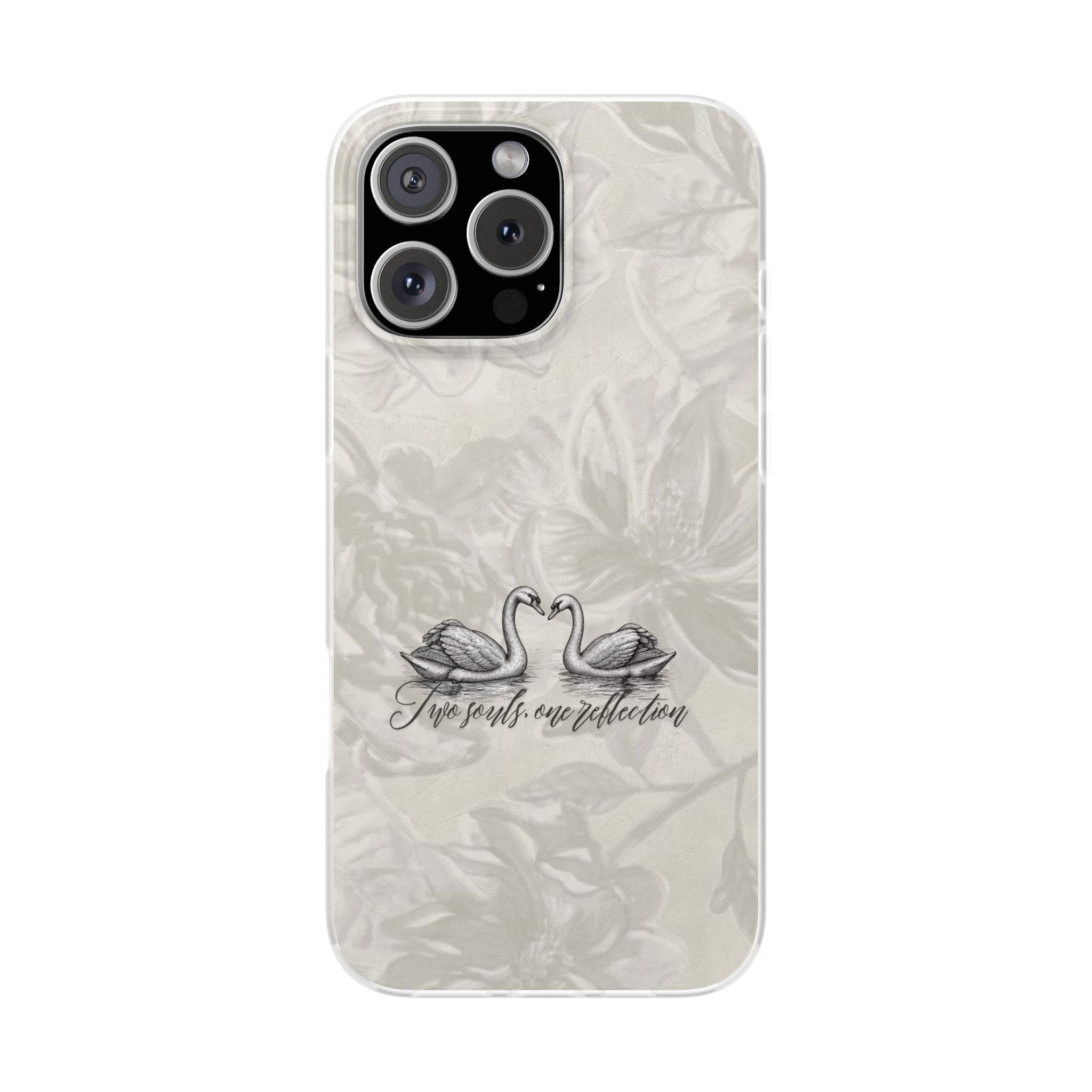 Swan Reflection Floral Phone Case