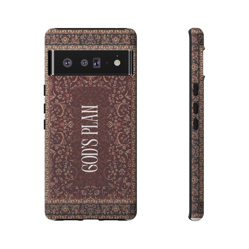 God's Plan — Vintage Tapestry Christian Tough Phone Case | Boho Faith Cover