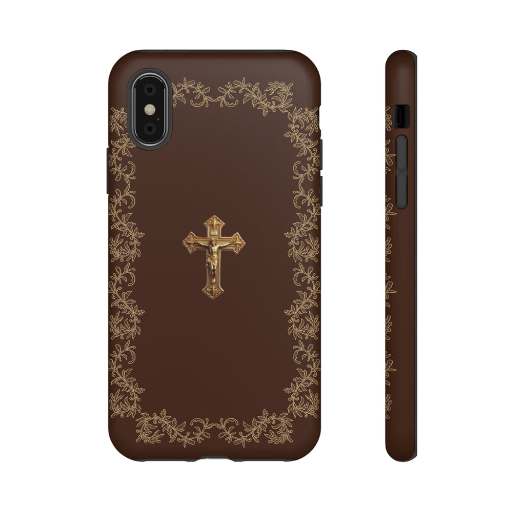 Gold Cross Bible - Christian Tough Phone Case