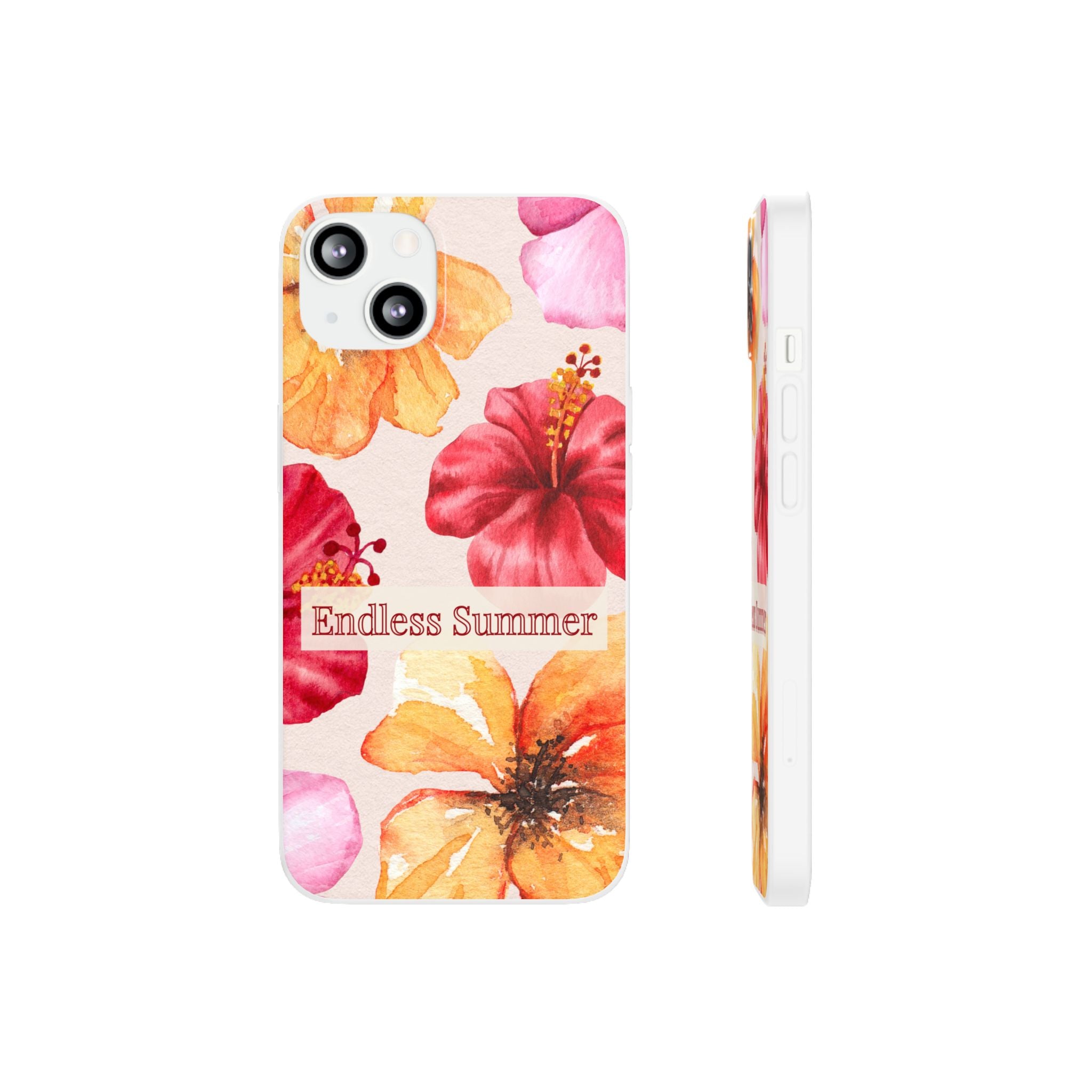 Phone Case - 'Endless Summer' Floral Watercolor Protective Flexi Case