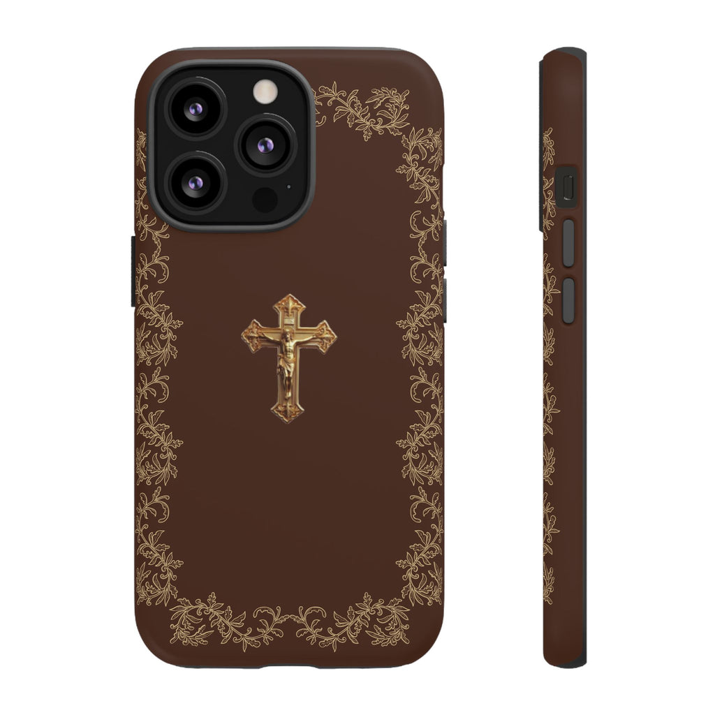 Gold Cross Bible - Christian Tough Phone Case