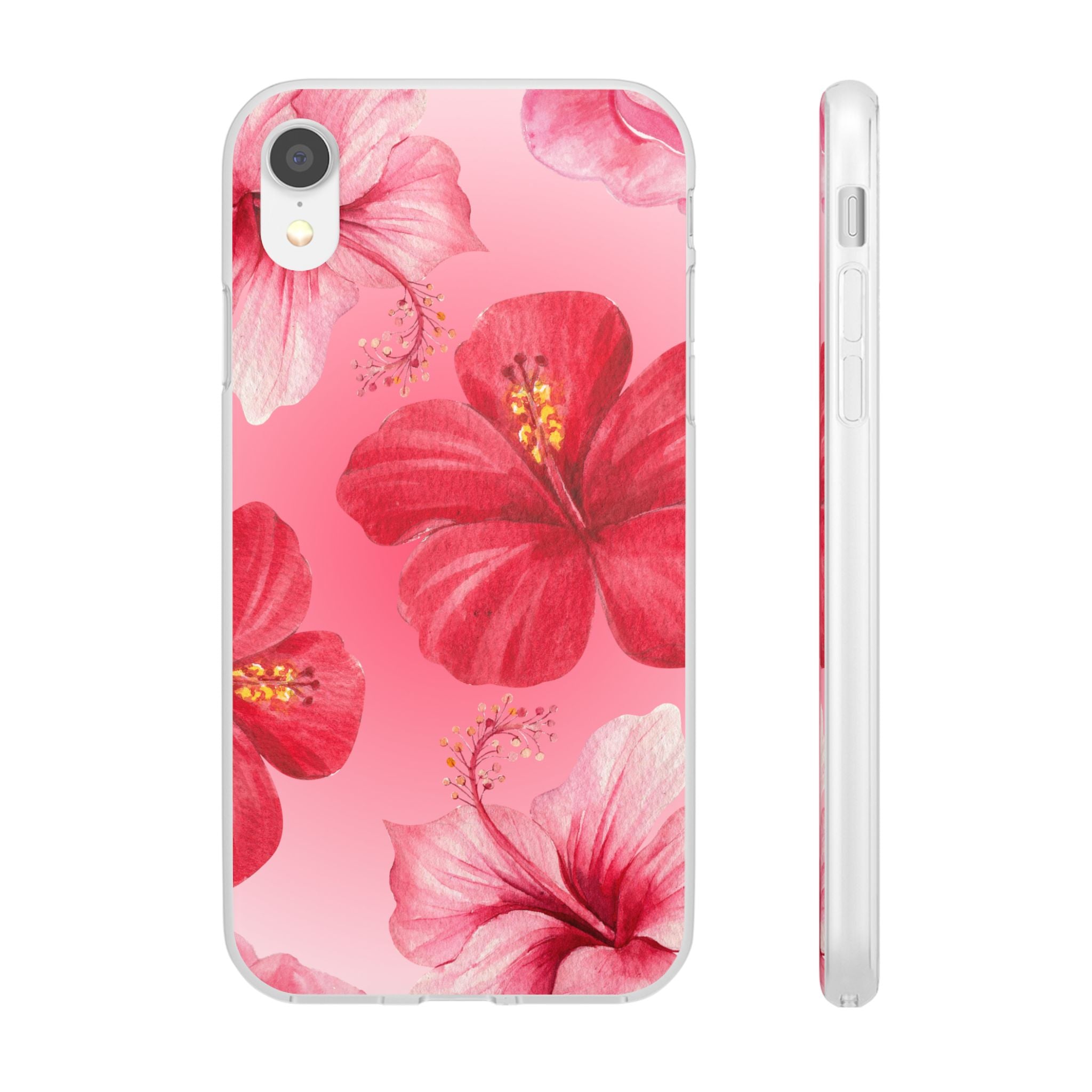Hibiscus Floral Phone Case – Pink Tropical Flexi Case