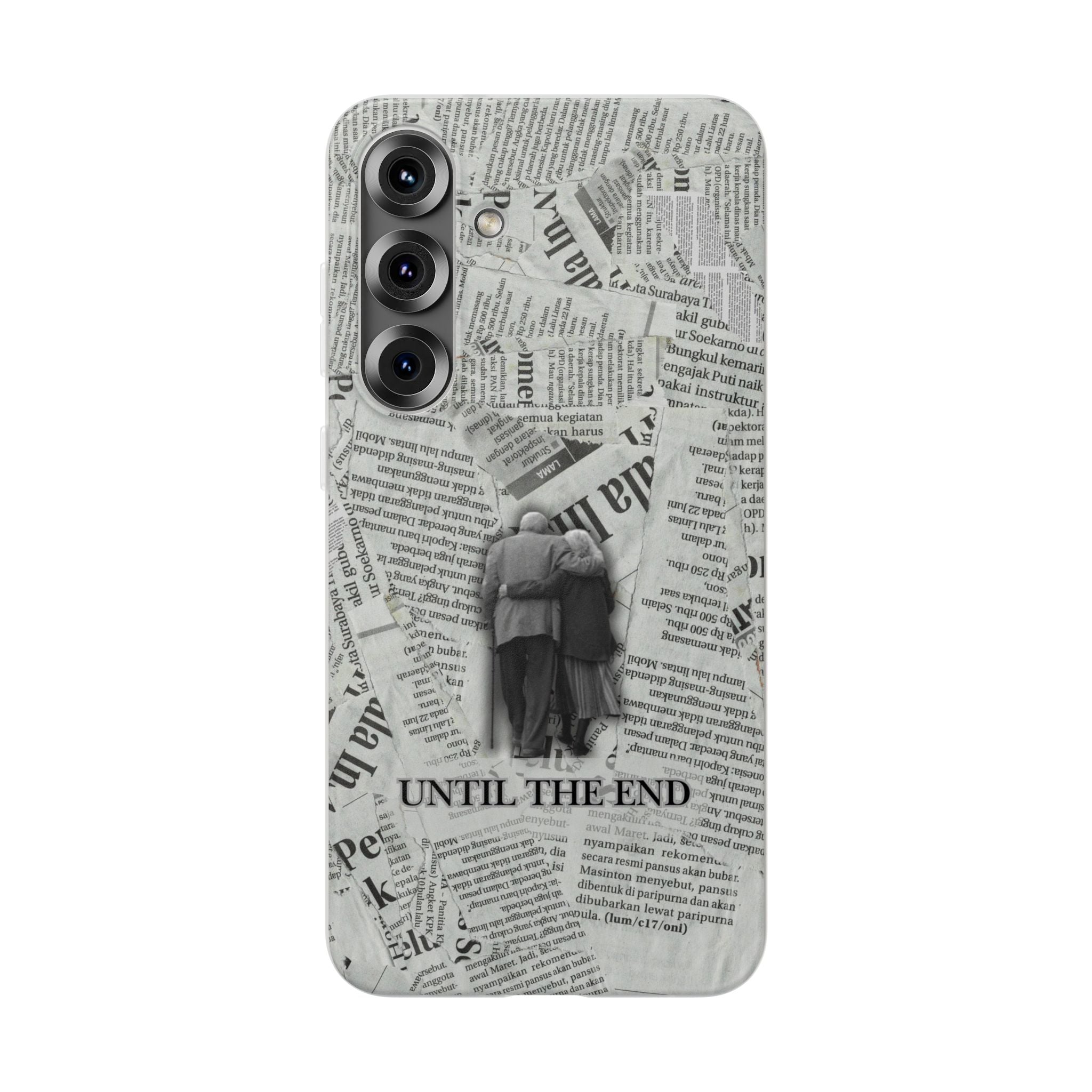Newspaper Collage 'Until The End' Phone Case - Romantic Vintage iPhone Cover