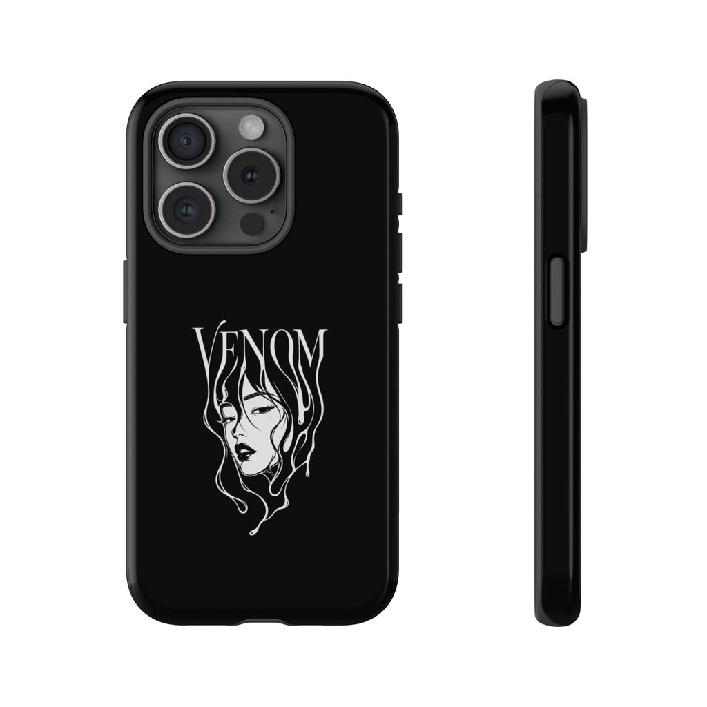 Venom Goth Phone Case — Black Protective Tough Case with Dark Femme Artwork