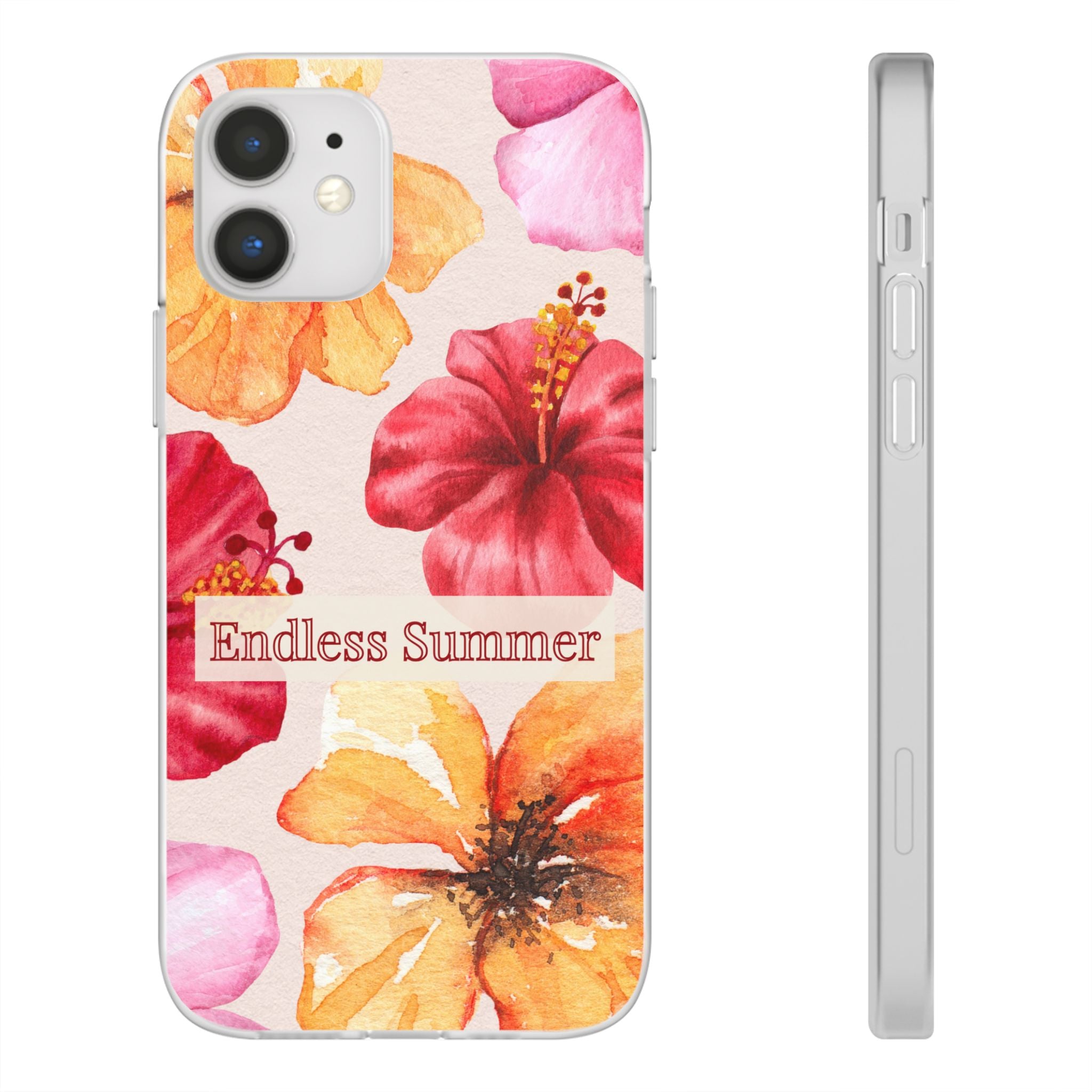 Phone Case - 'Endless Summer' Floral Watercolor Protective Flexi Case
