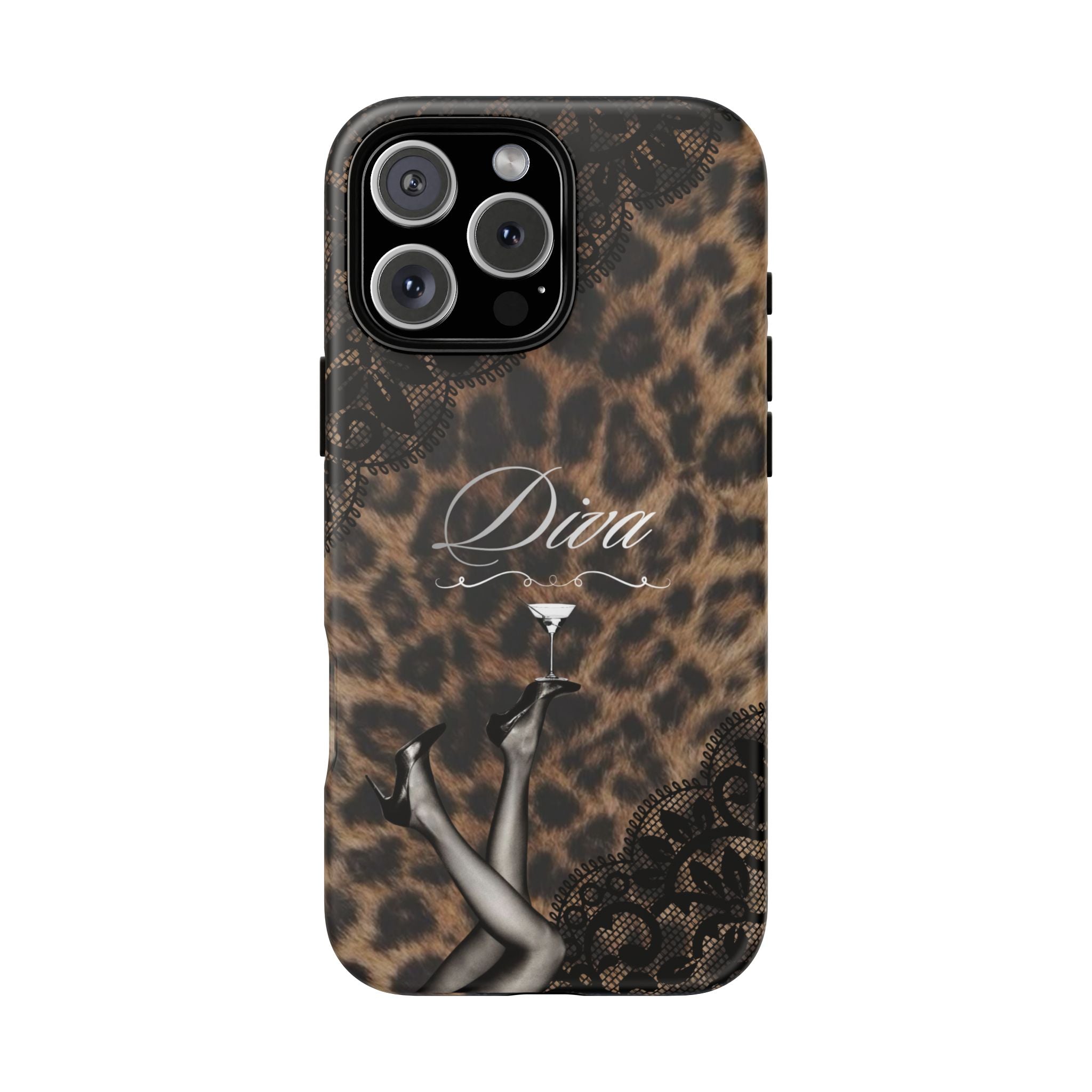Leopard Lace 'Diva' Tough Phone Case