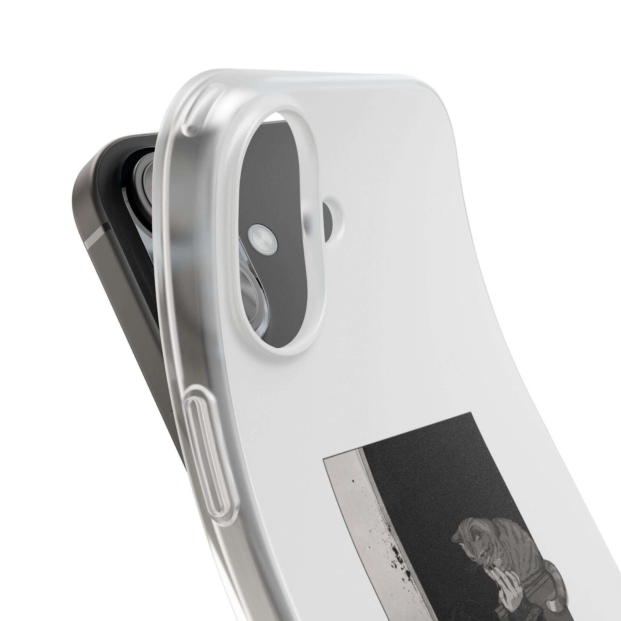 Black & White Cat Window Art Flexi Case