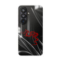 Flexi Phone Case — Black Smoke Background with Red Dragon