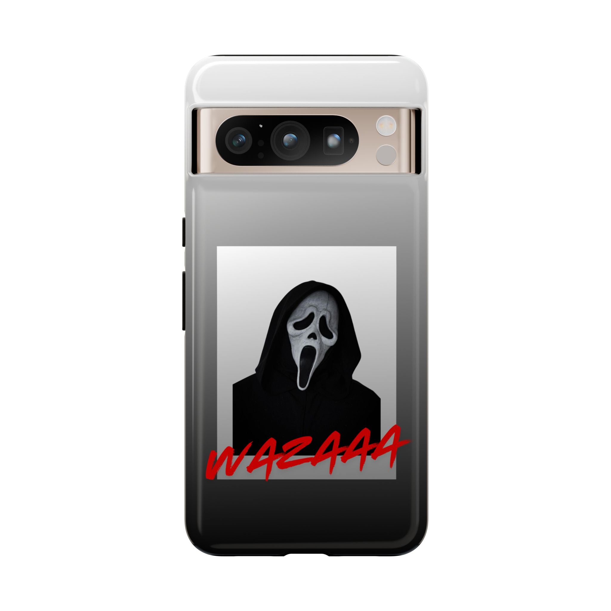 Scream Mask Phone Case – 'WAZAAA' Horror Movie Protective Cover