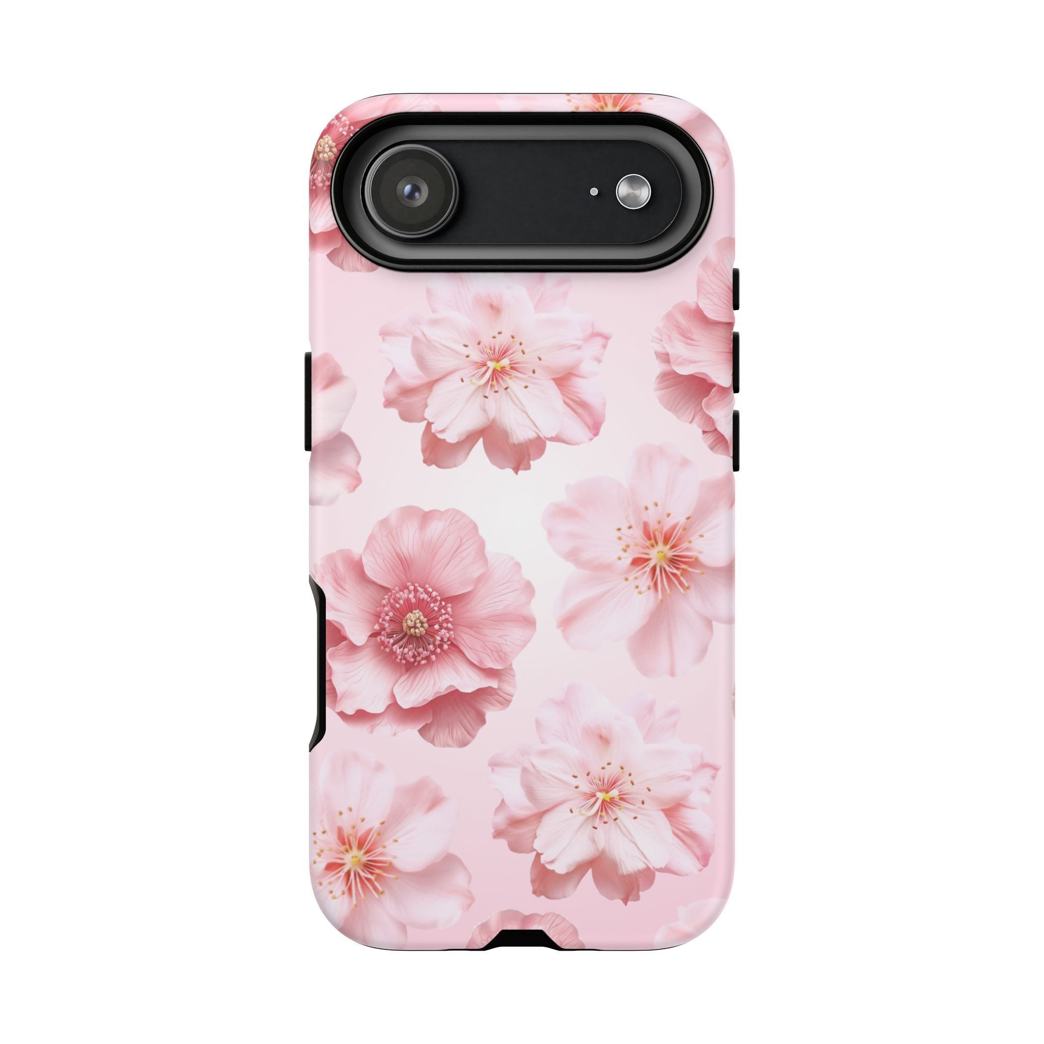 Pink Floral Tough Phone Case — Protective Sakura Blossom Design