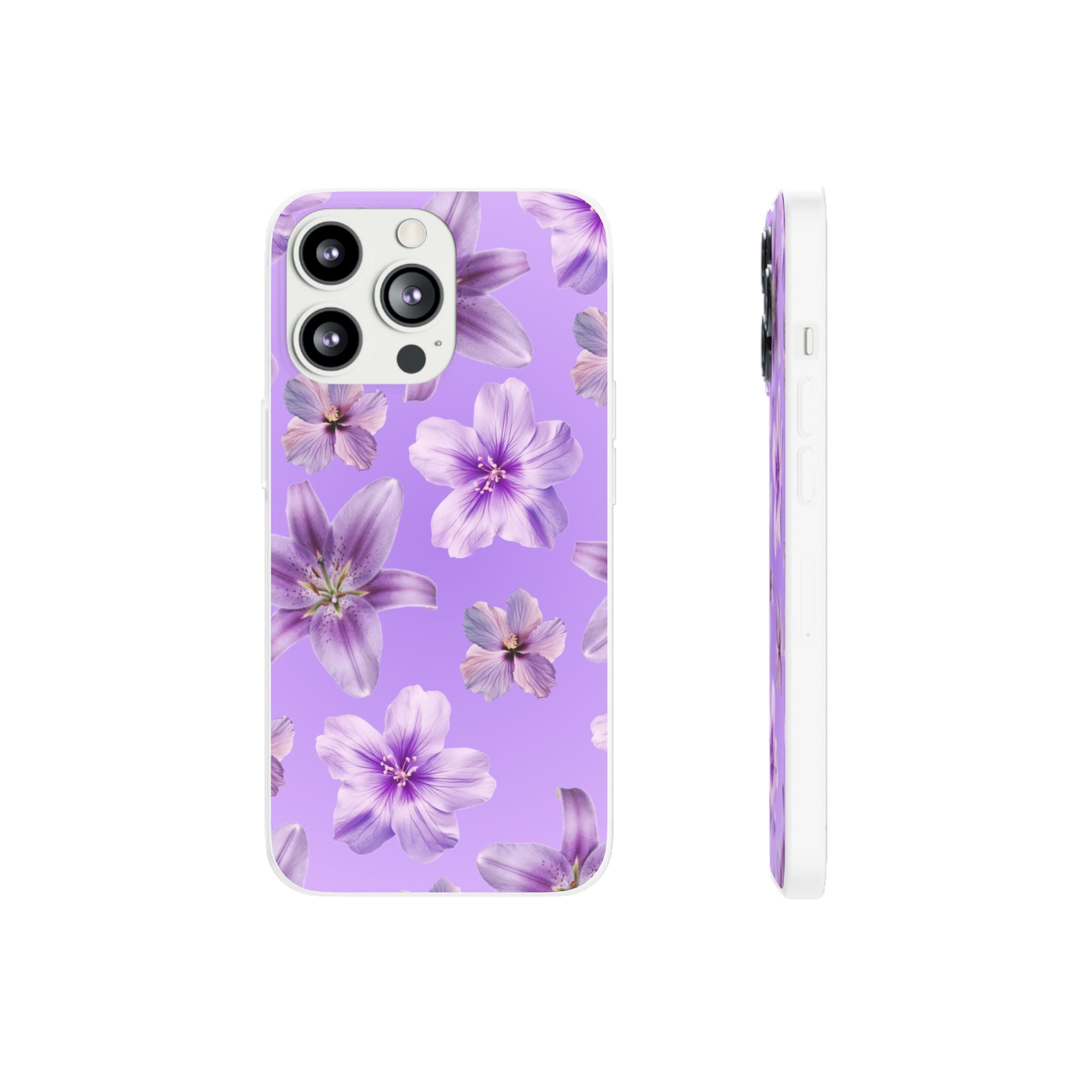 Purple Floral Phone Case — Lavender Blossom Flexi Case