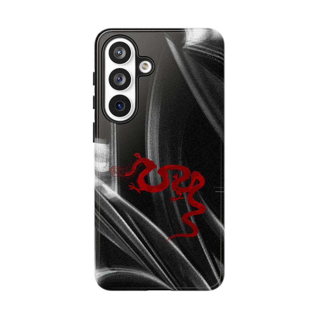 Phone Case — Black Abstract Smoke Design