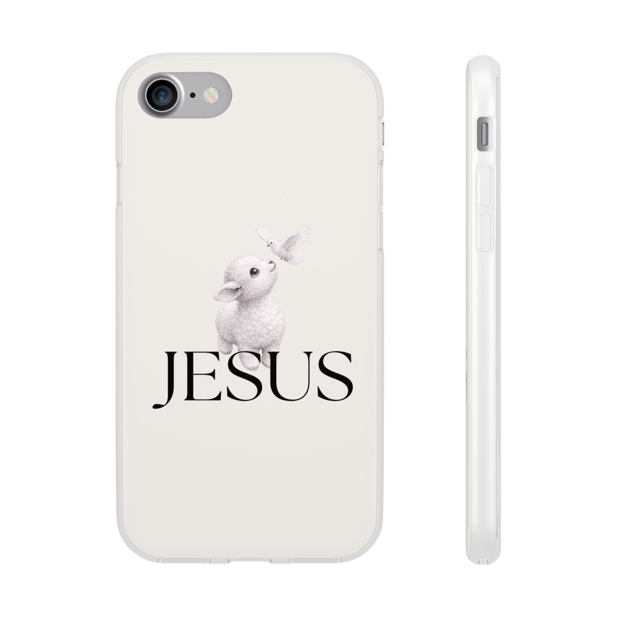 Jesus Lamb Phone Case - Christian Faith iPhone Case with Dove