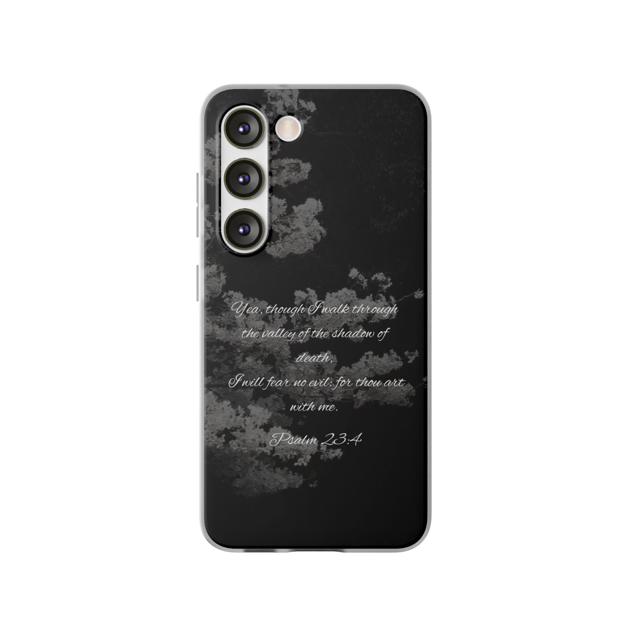 Phone Case — Psalm 23:4 Black Cloudy Faith Design