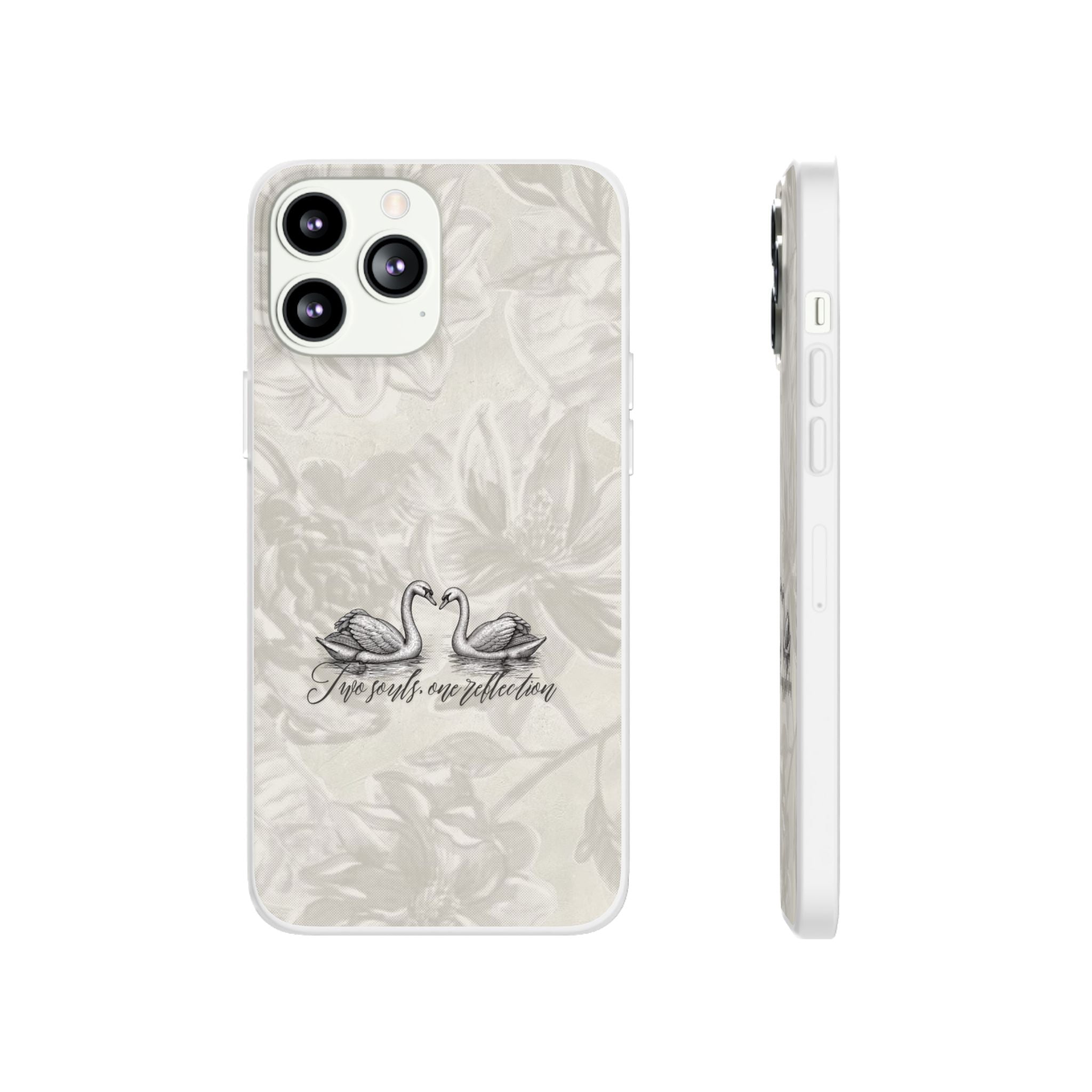 Swan Reflection Floral Phone Case