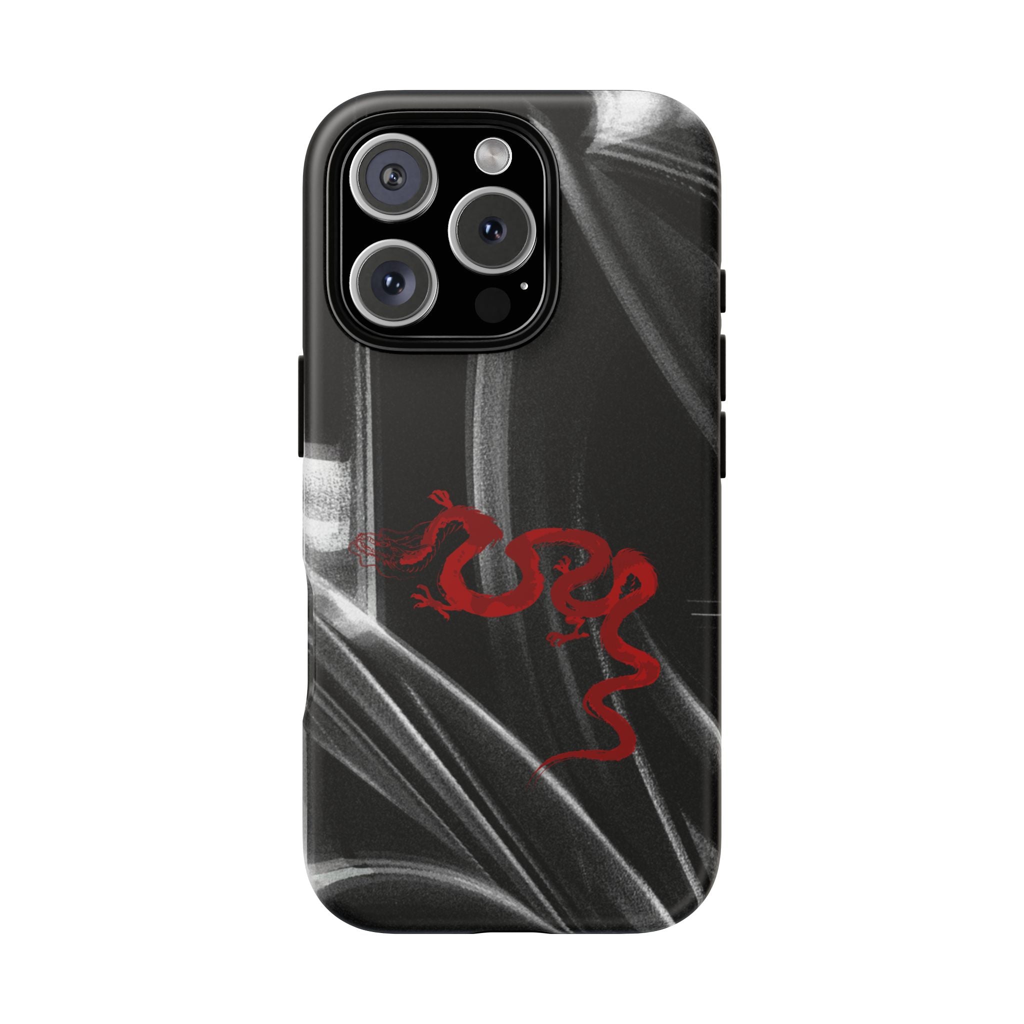 Phone Case — Black Abstract Smoke Design