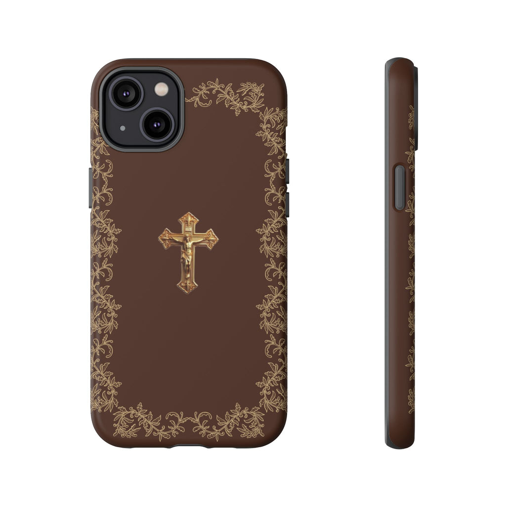 Gold Cross Bible - Christian Tough Phone Case
